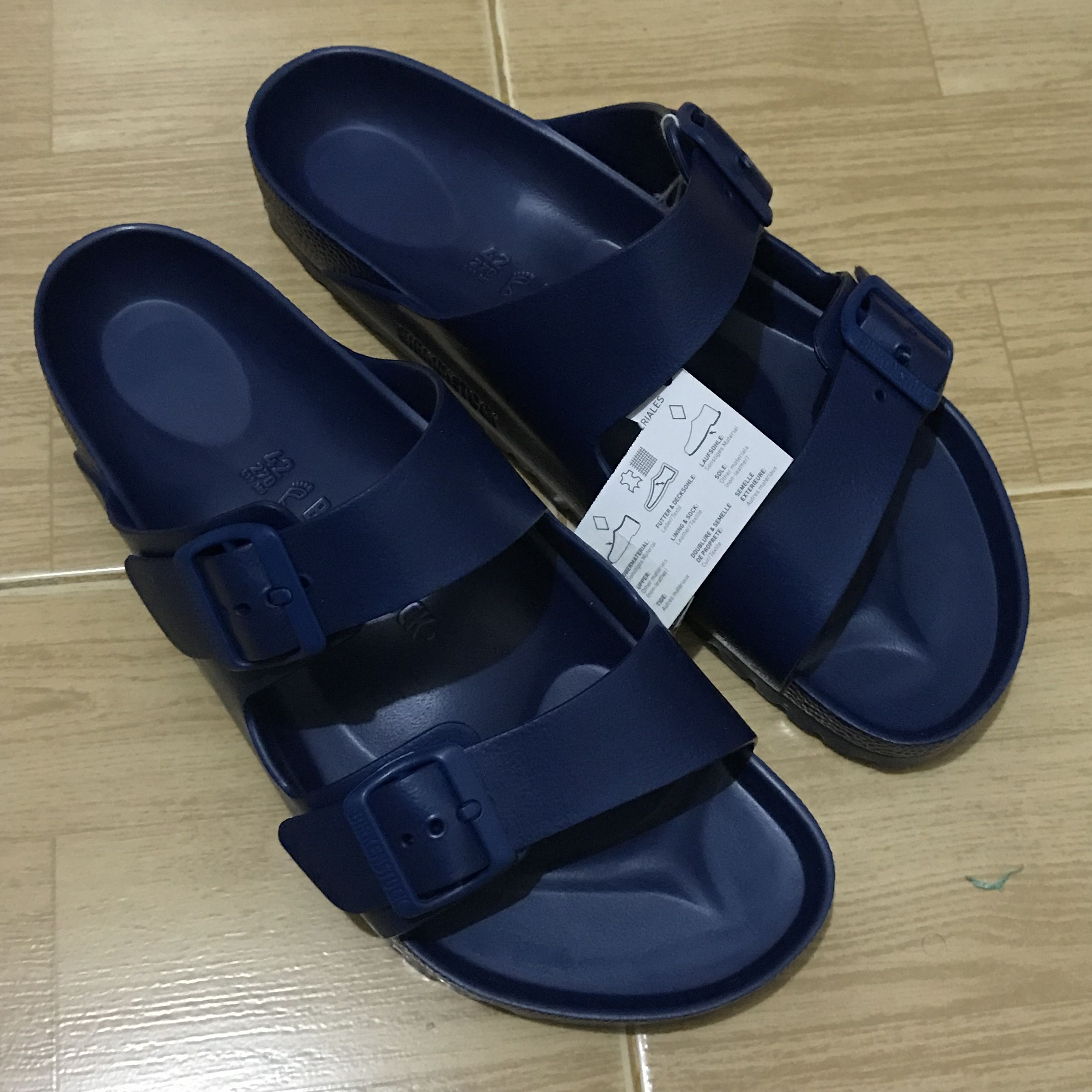 Birkenstock Birkenstock Navy Blue eva Rubber Sole Sandals Two Strap Size US 9 / EU 42 - 4 Thumbnail