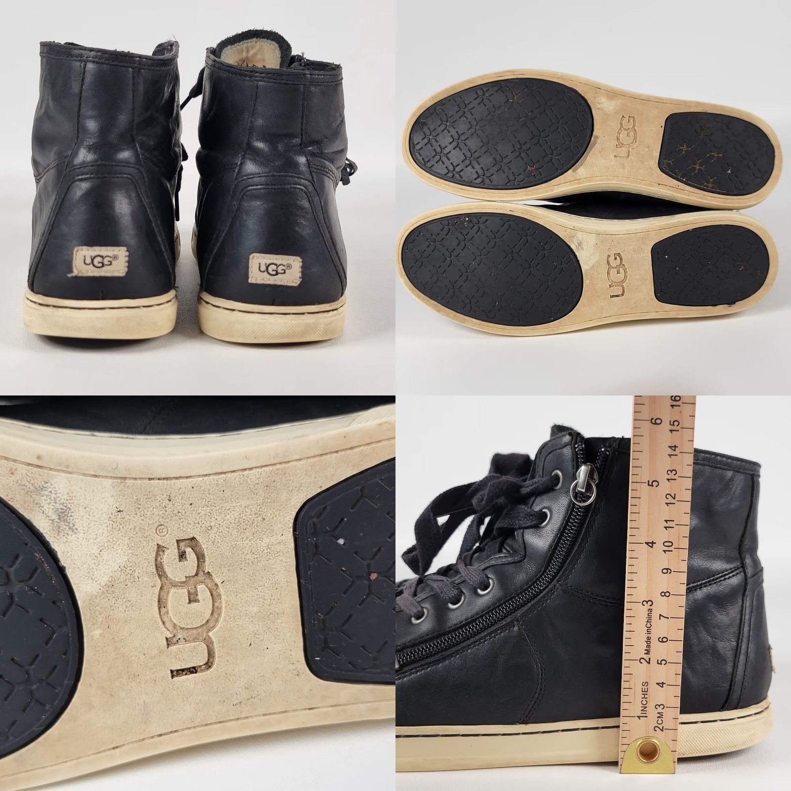 Ugg UGG Shoes Blaney Trainers High Top Sneakers Black Lace Up Women 11US/42EU Casual Walking Leather Upper Breathable Comfort Size L / US 10 / IT 46 - 8 Thumbnail