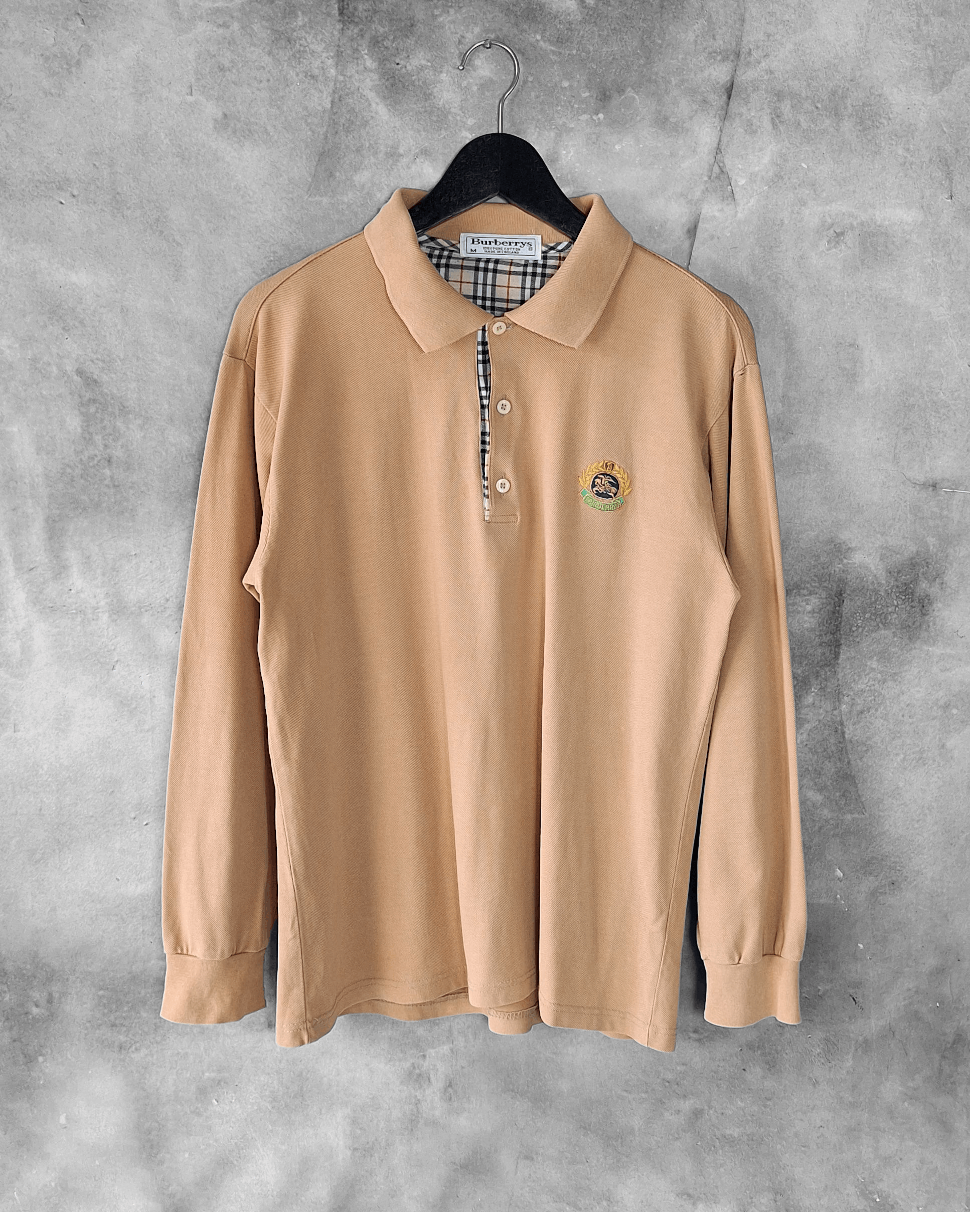 Burberry Vintage Burberry Longsleeve Polo Shirt Size US M / EU 48-50 / 2 - 1 Thumbnail