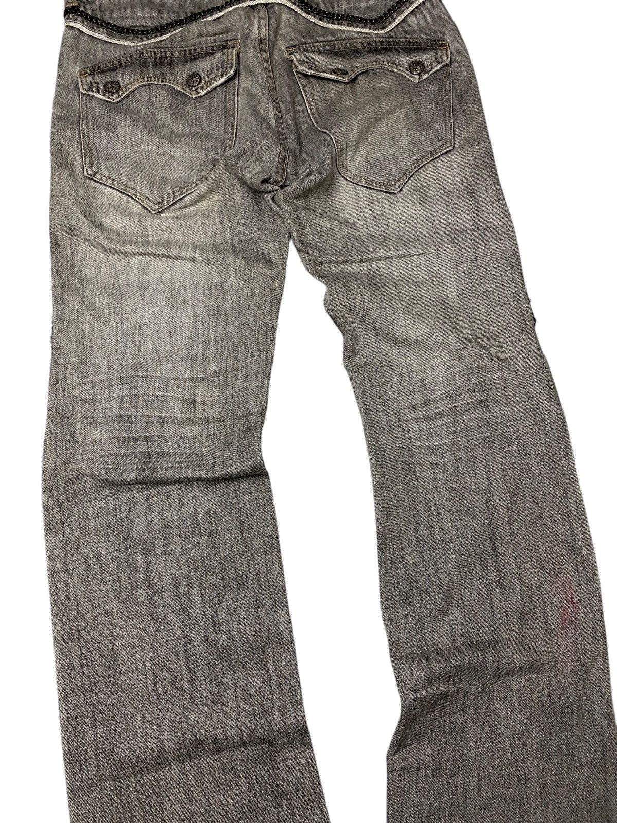 If Six Was Nine 2000's Schlussel Chain Clawmark Flared Jeans Size US 31 - 9 Thumbnail