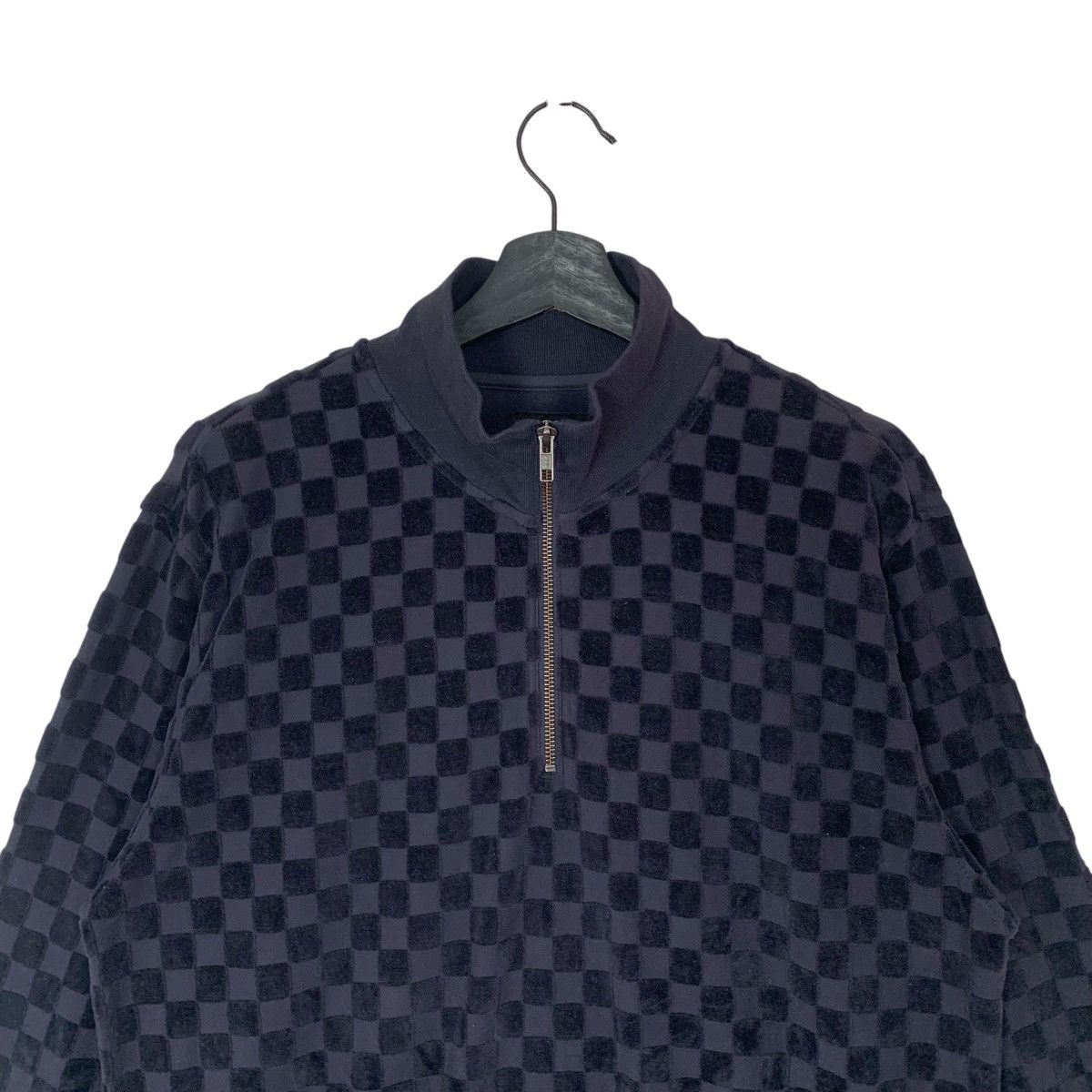 Stussy Stussy Clothing Velvet Black Check StreetWear Sweatshirt Size US M / EU 48-50 / 2 - 4 Thumbnail