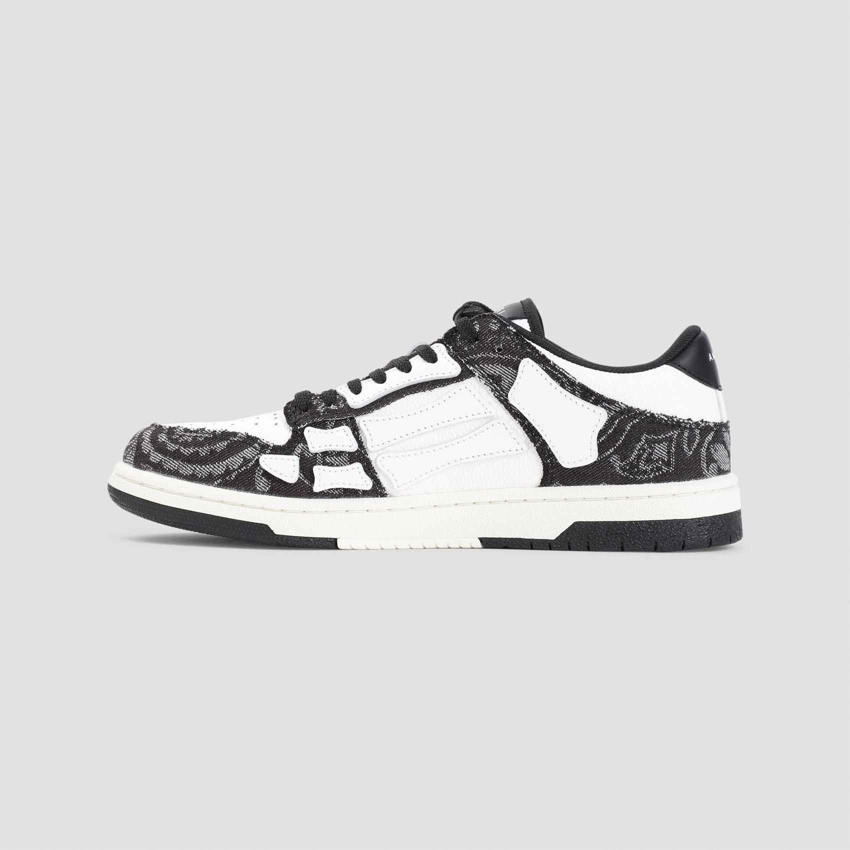 Amiri o1orln1125 Bandana Denim Skeleton Top Low Sneakers Size US 10 / EU 43 - 2 Thumbnail