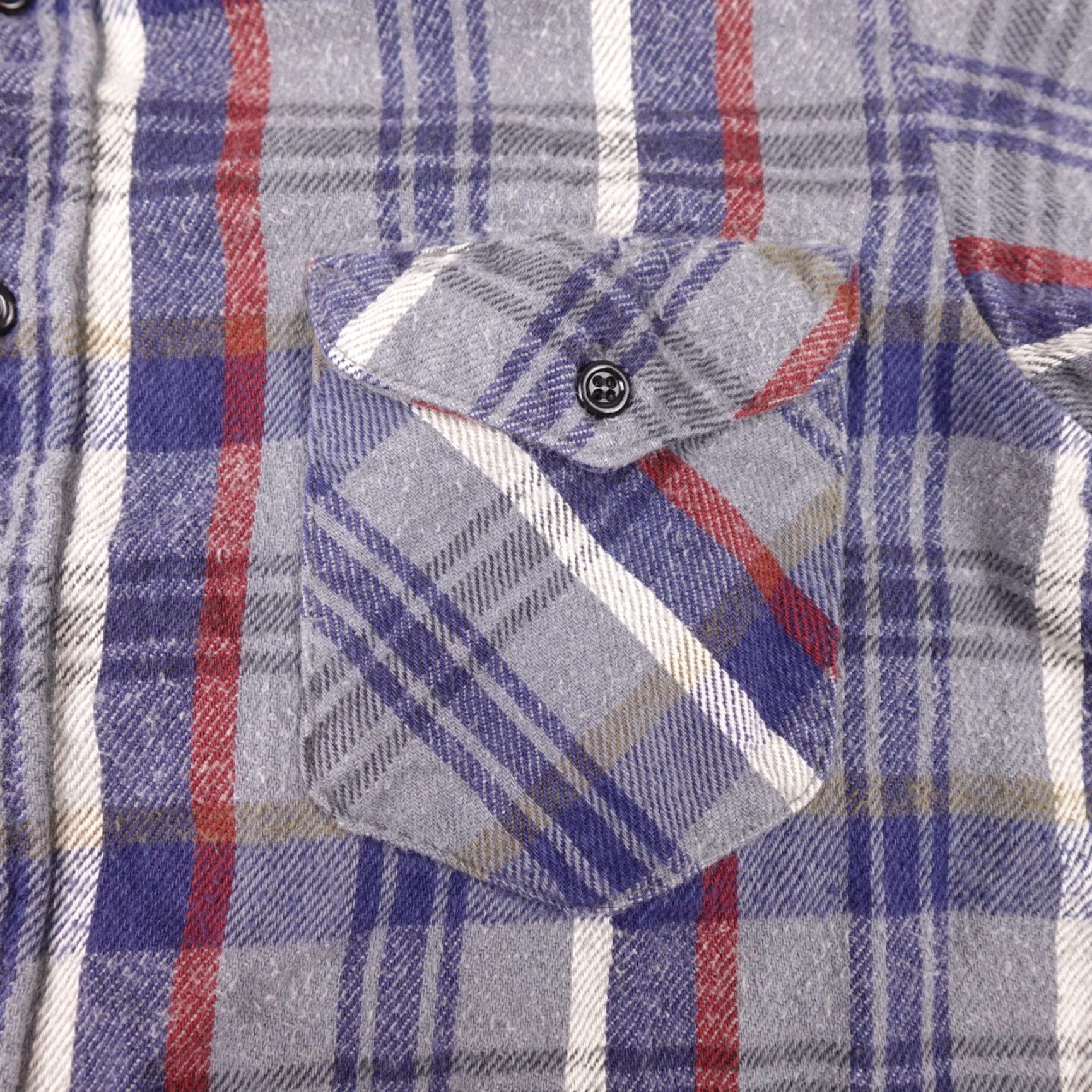 Vintage VINTAGE OshKosh B'gosh Flannel Shirt Mens L Gray Blue Plaid Long Sleeve Shirt Size US L / EU 52-54 / 3 - 7 Thumbnail