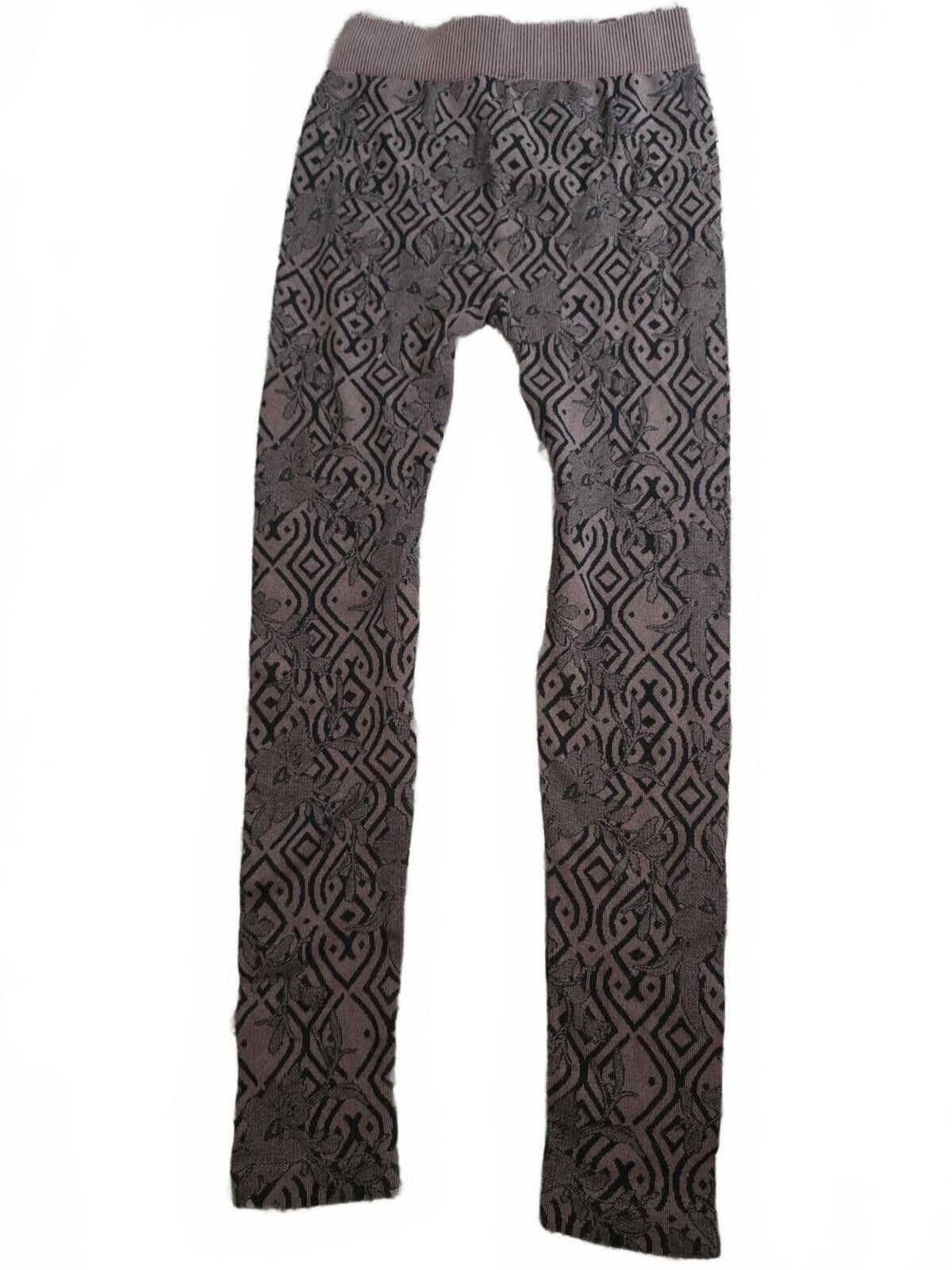 Other WinWin Ultra Stretch Brown Pattern Leggings Tights Size S-L Size 28" / US 6 / IT 42 - 2 Thumbnail