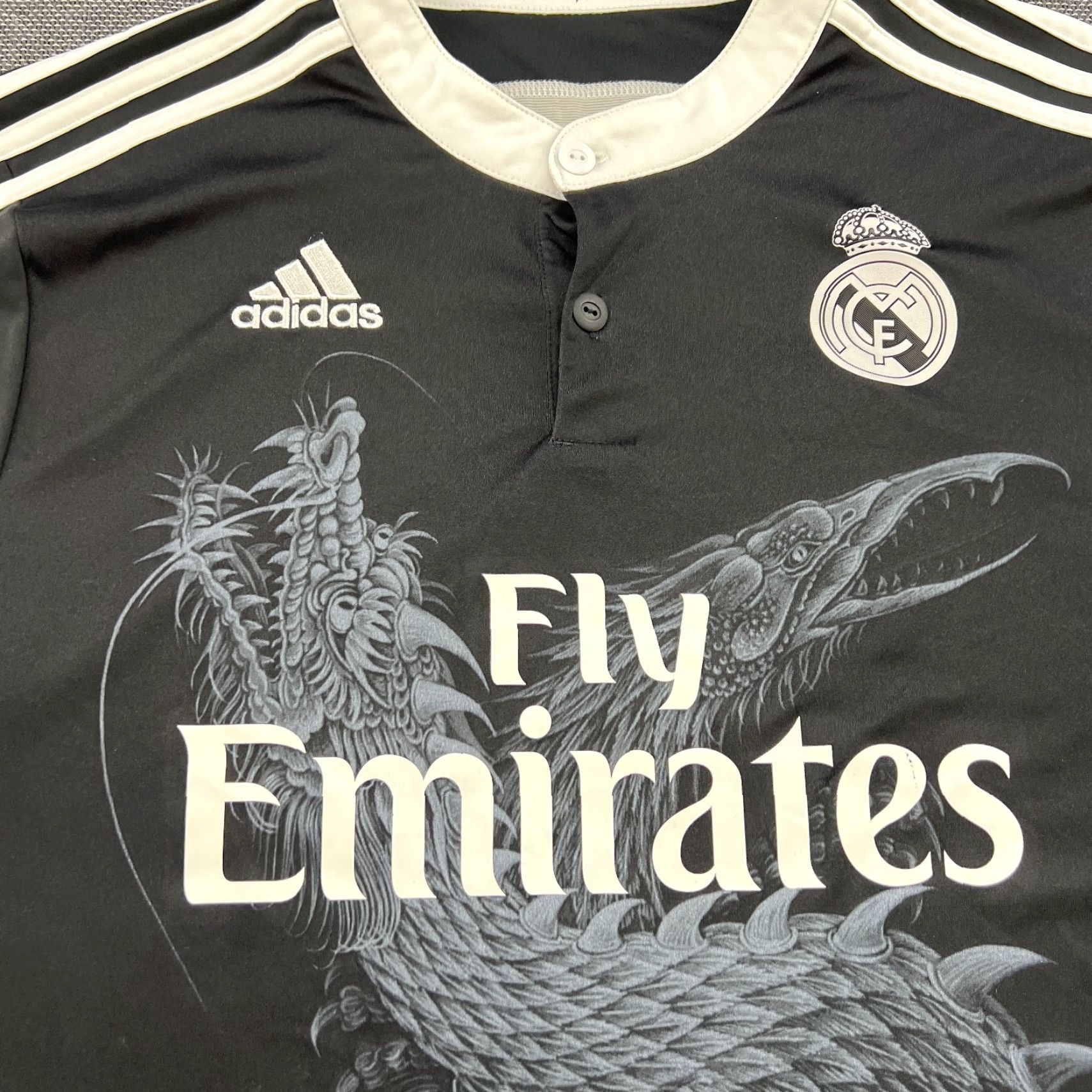 Adidas Real Madrid adidas Jersey T-Shirt XL Gray Football Toni Kroos 2014 2015 Third Dragon Yamamoto Mens Size US XL / EU 56 / 4 - 5 Thumbnail
