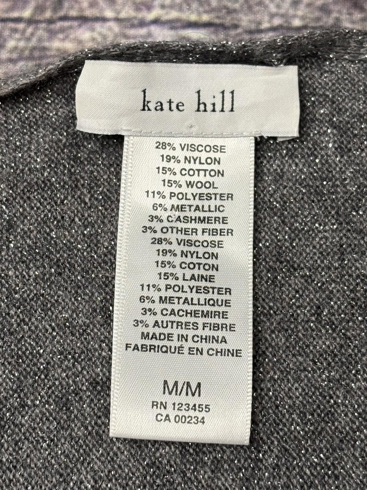 Other Kate Hill Sweater Womens Medium Wool Cashmere Blend Metallic Size M / US 6-8 / IT 42-44 - 2 Thumbnail