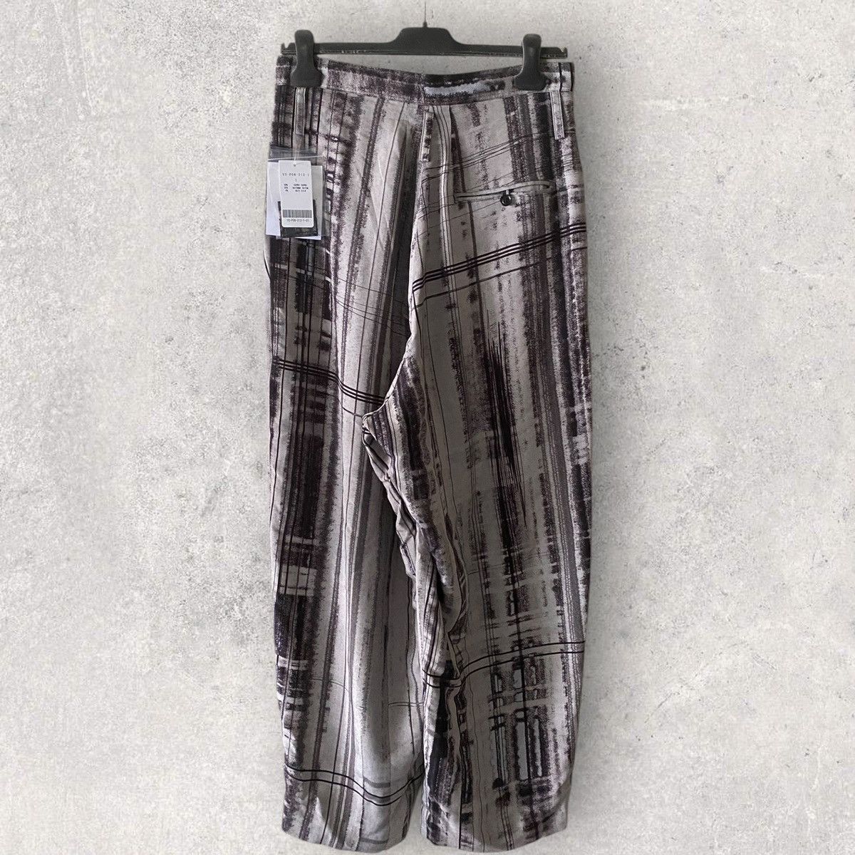 Yohji Yamamoto NWT S/S24 Y’s Rayon/Silk Hand Draw Print High Waist Pants Size US 30 / EU 46 - 6 Thumbnail