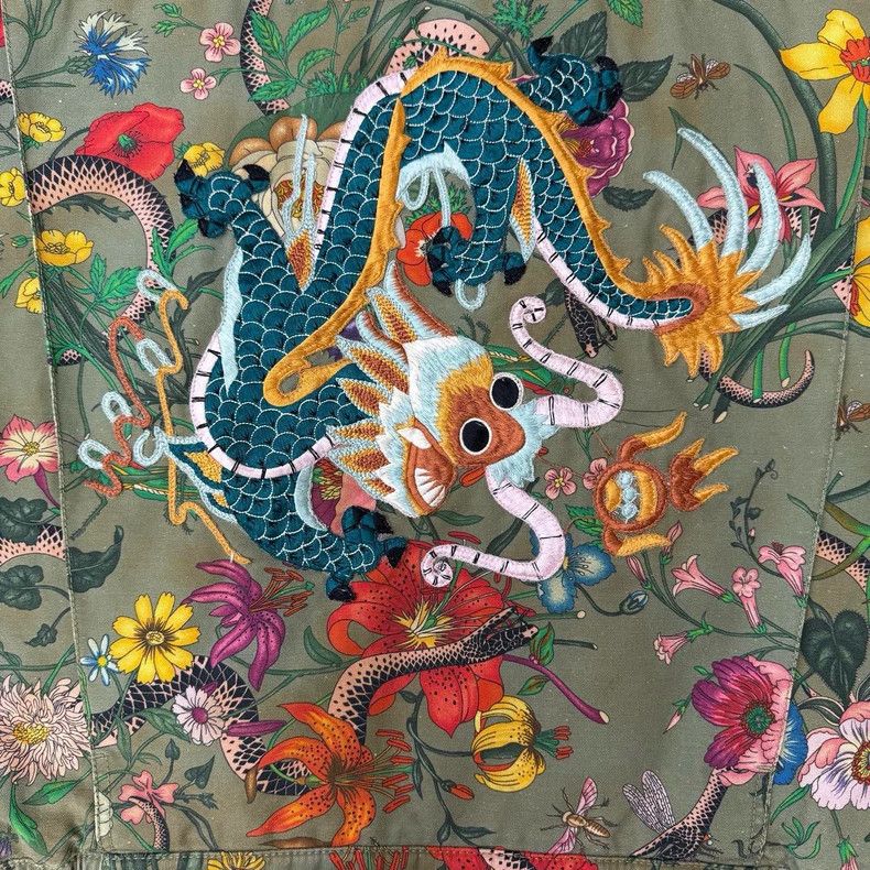 Gucci Gucci Limited floral cotton jacket for the Year of the Dra Size US M / EU 48-50 / 2 - 4 Thumbnail
