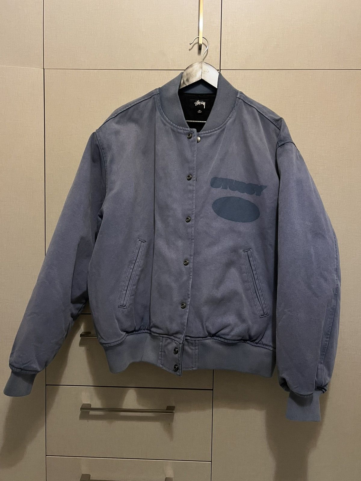 Stussy Stussy ghost logo varsity jacket Size US XL / EU 56 / 4 - 1 Thumbnail