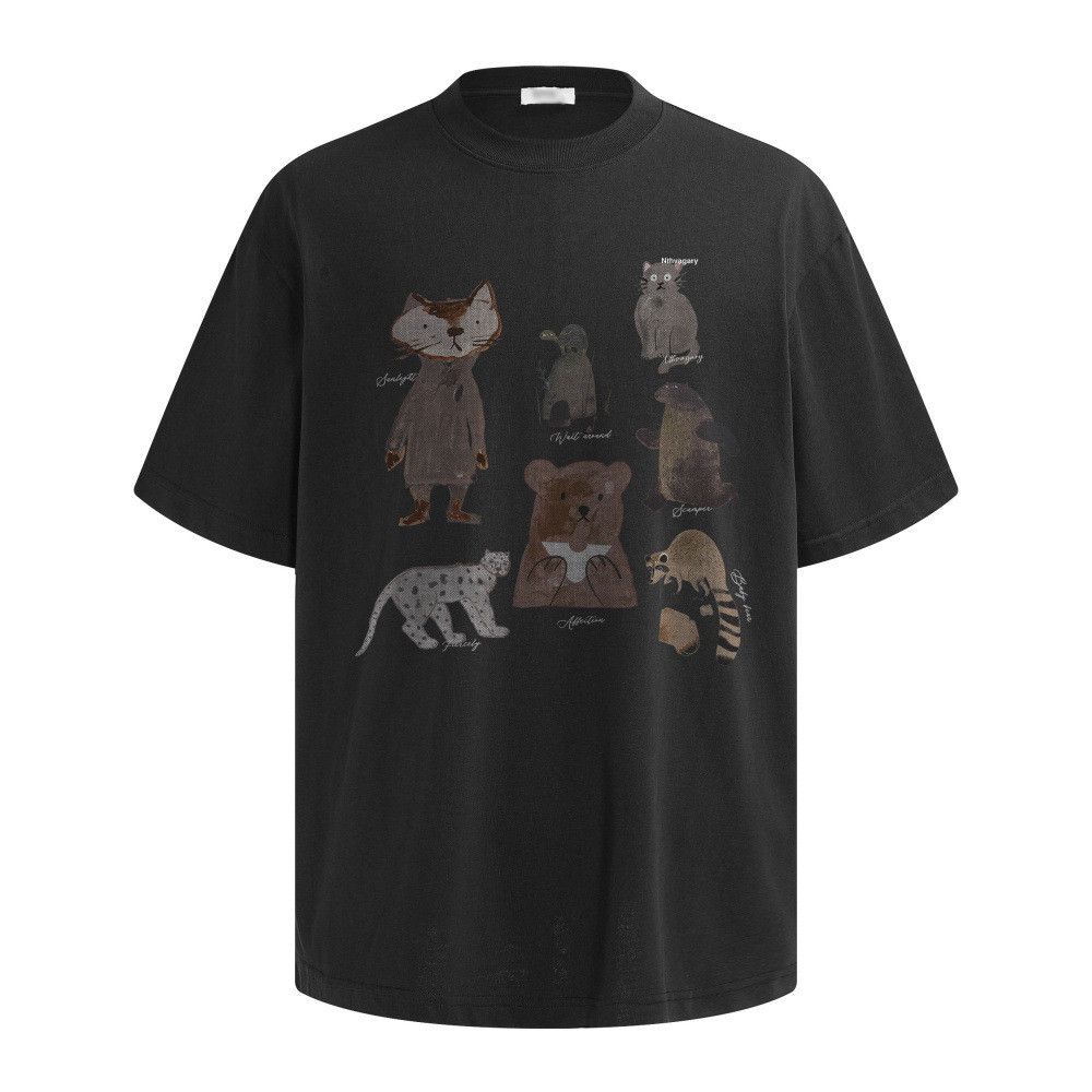 Japanese Brand Men's Fun Cartoon Print Short-Sleeve T-Shirt Size US M / EU 48-50 / 2 - 1 Thumbnail