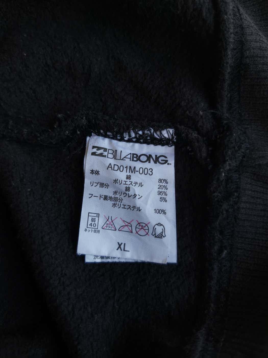 Billabong Vintage Billabong Big Logo Zipper Sweatshirt Hoodie Size US XL / EU 56 / 4 - 2 Thumbnail