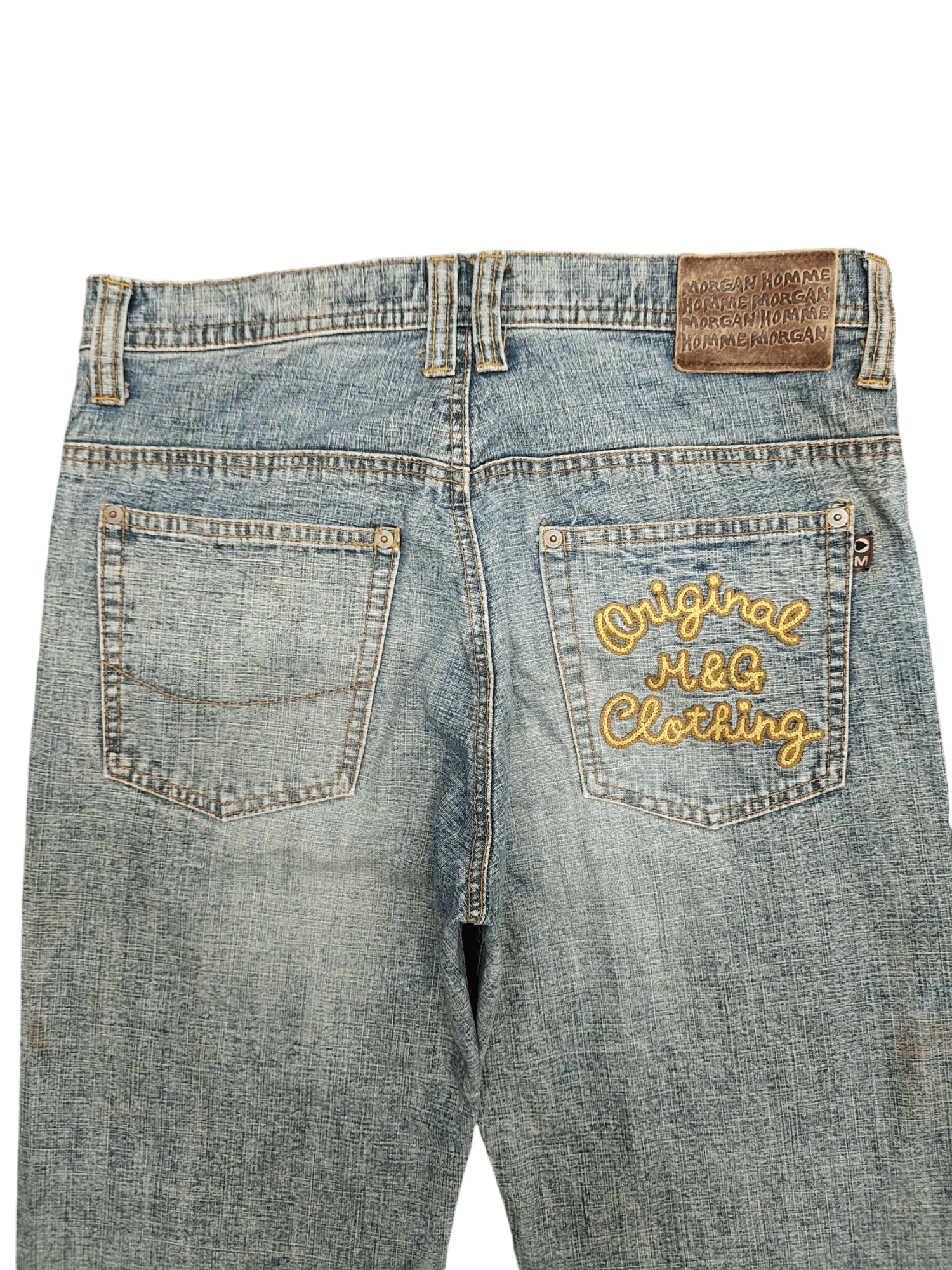 Kapital 1990s Morgan Homme Distress Rusty Faded Patchwork Jeans Size US 31 - 12 Thumbnail