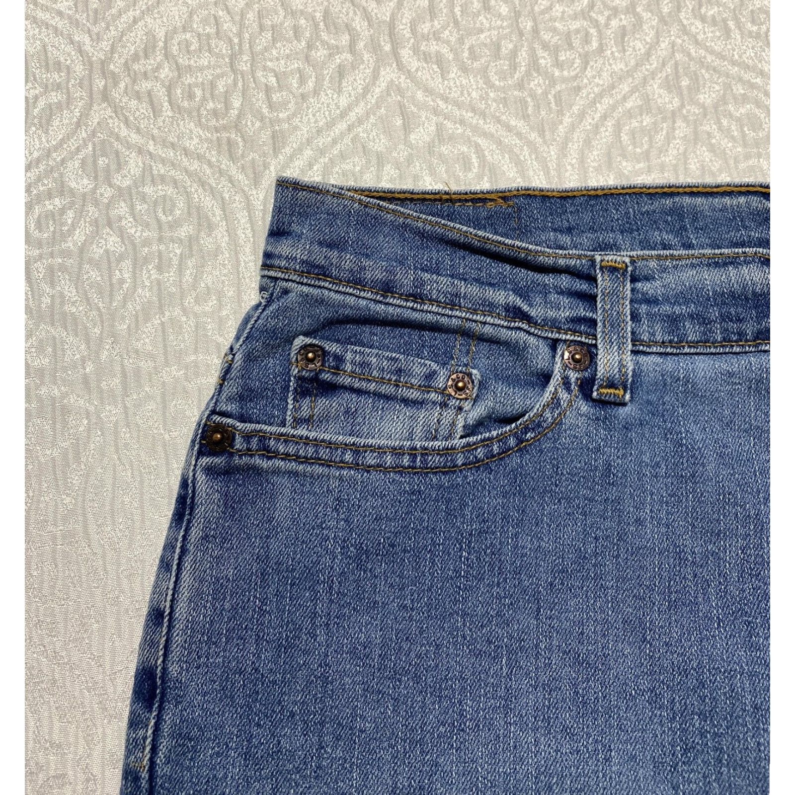 Levi's Levis 505 Jeans Womens 16 Mis Blue Denim Lower Rise Straight Leg Medium Wash Size 38" / US 16 / IT 52 - 3 Thumbnail