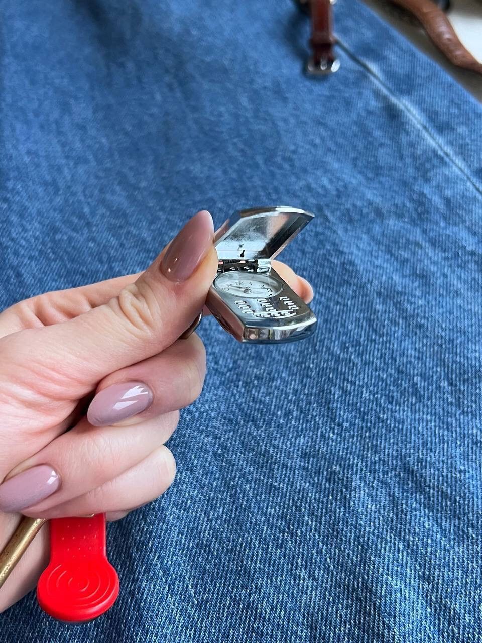 Japanese Brand × Vintage Vintage 📱 Phone Japanese style futuristic Steel Watch Size ONE SIZE - 5 Thumbnail