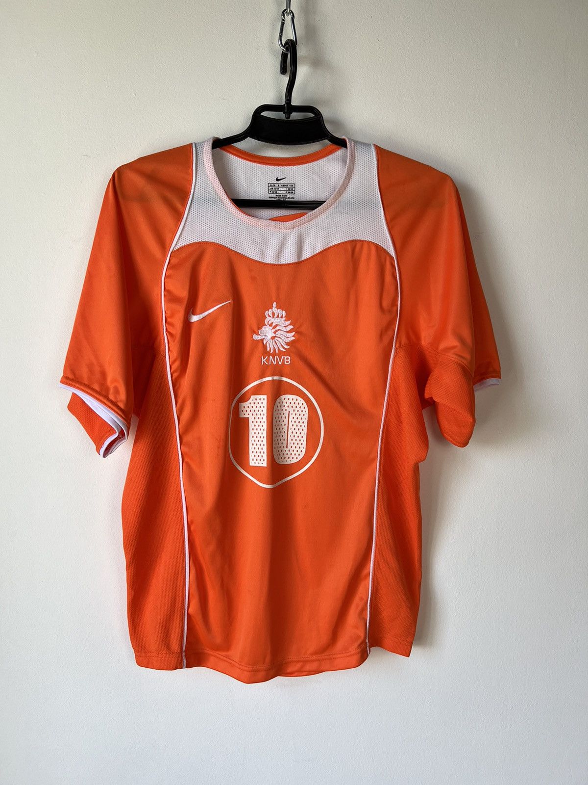 image of Nike Knvb Netherlands V. Nistelrooy Vintage Soccer Jersey in Orange, Men's (Size Small)