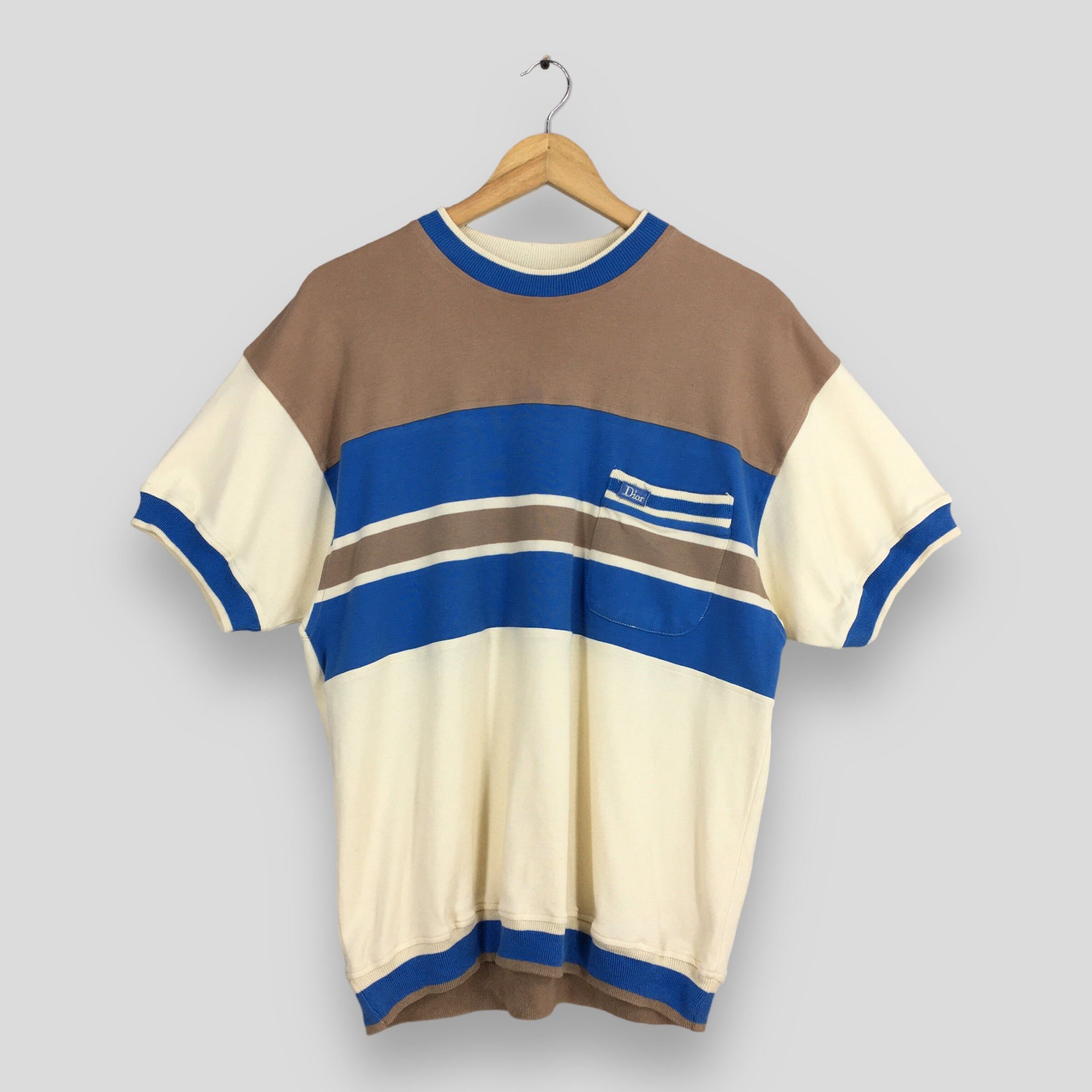 image of Christian Dior Monsieur Striped Sweatshirt Small, Men's