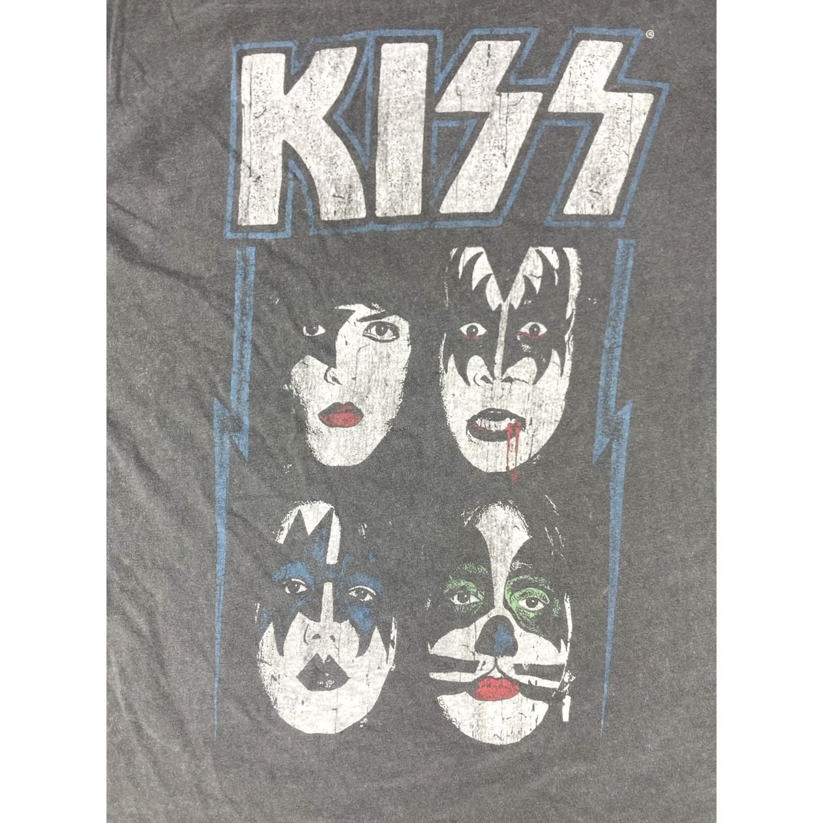 Vintage Kiss Graphic T-shirt Women XS Oversized Black Short Sleeve Music Shirt XS Women Black Kiss Size XS / US 0-2 / IT 36-38 - 2 Thumbnail
