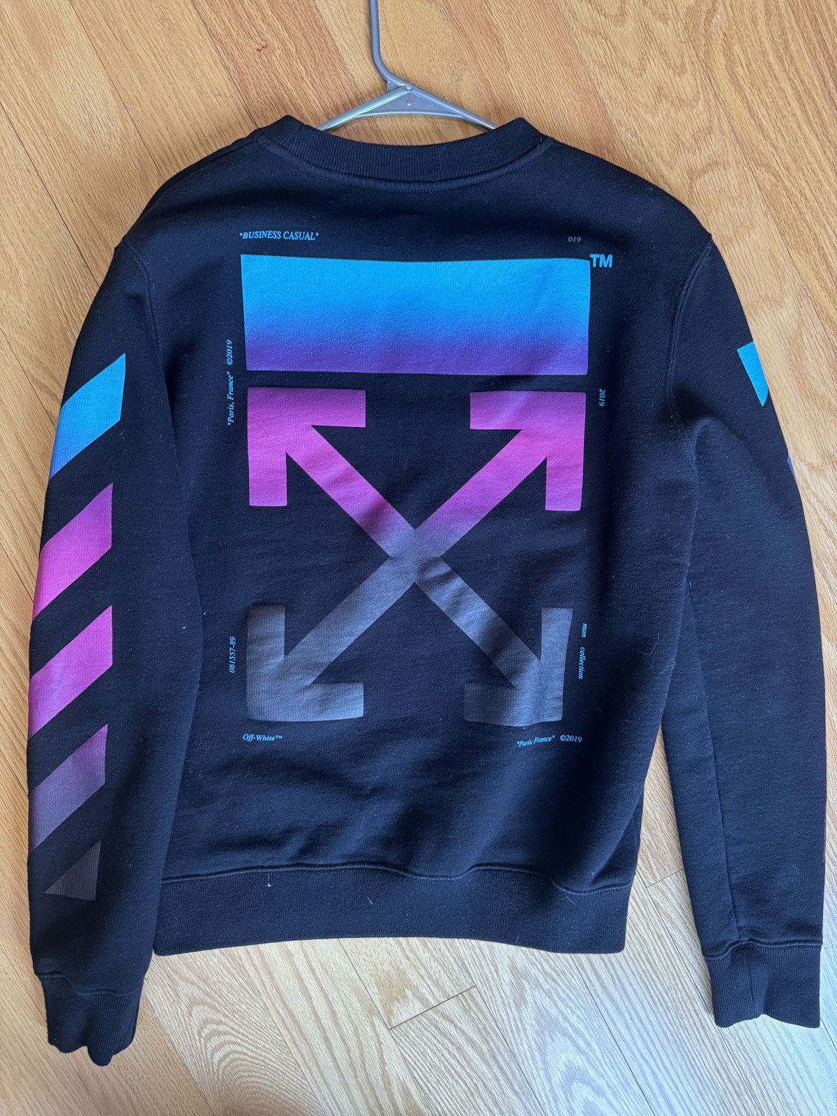 Off-White Off-White “Business Casual” Gradient Cross Print Crewneck Size US S / EU 44-46 / 1 - 2 Thumbnail