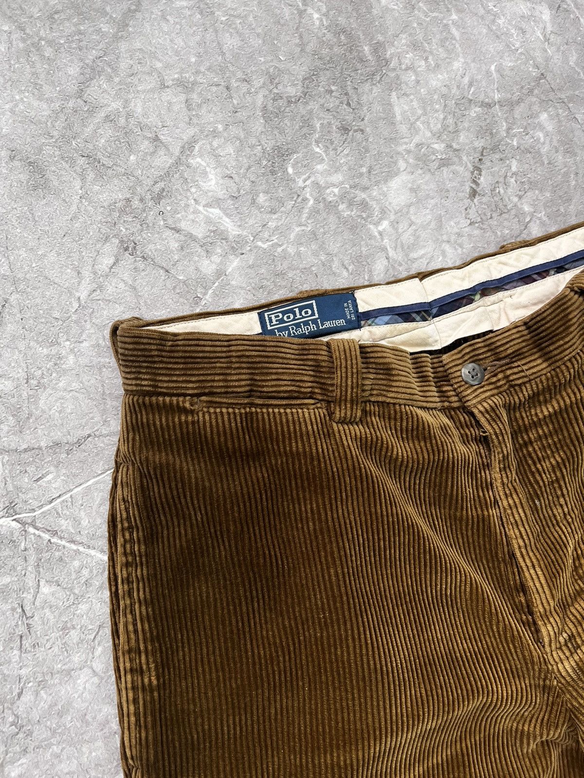 Polo Ralph Lauren × Vintage Vintage Velvet Corduroy Polo Ralph Lauren Baggy Pants Size US 34 / EU 50 - 5 Thumbnail