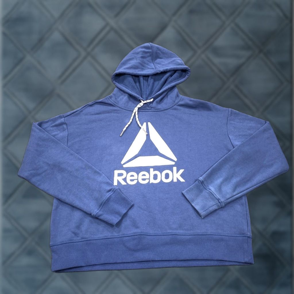 Reebok Reebok Hoodie Mens M Blue Pullover Fleece Graphic Logo Drawstring Hooded Size US M / EU 48-50 / 2 - 1 Thumbnail
