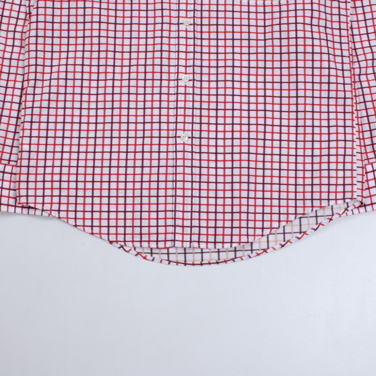 Hugo Boss × Vintage HUGO BOSS Orange Vintage White Red Plaid Long Sleeve Shirt Size US L / EU 52-54 / 3 - 4 Thumbnail