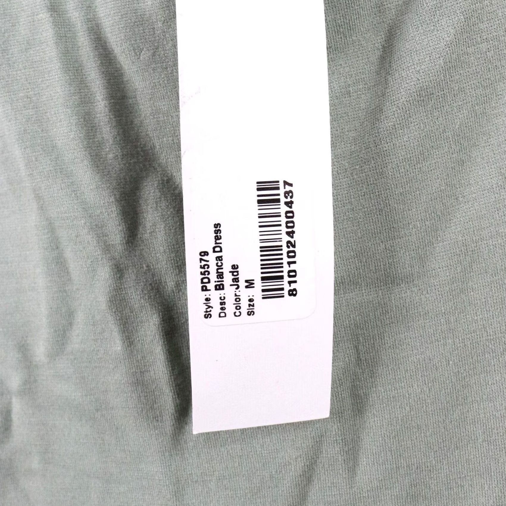 Vintage LBLC Bodycon Dress Womens Size M Jade Green One Shoulder Midi NWT Size M / US 6-8 / IT 42-44 - 6 Thumbnail