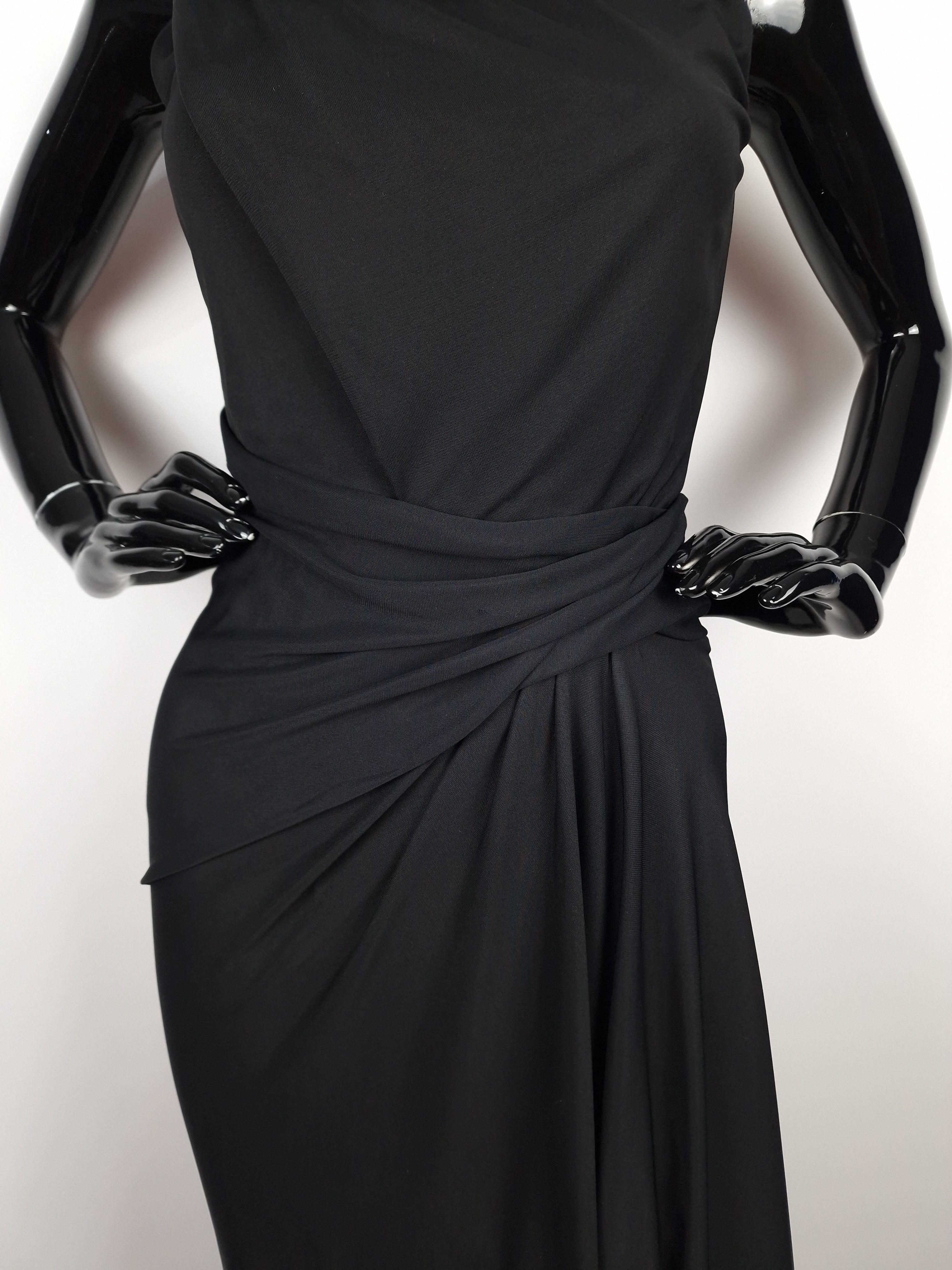 Alexander Wang Alexander Wang Draped Black Cocktail Dress Size S / US 4 / IT 40 - 4 Thumbnail
