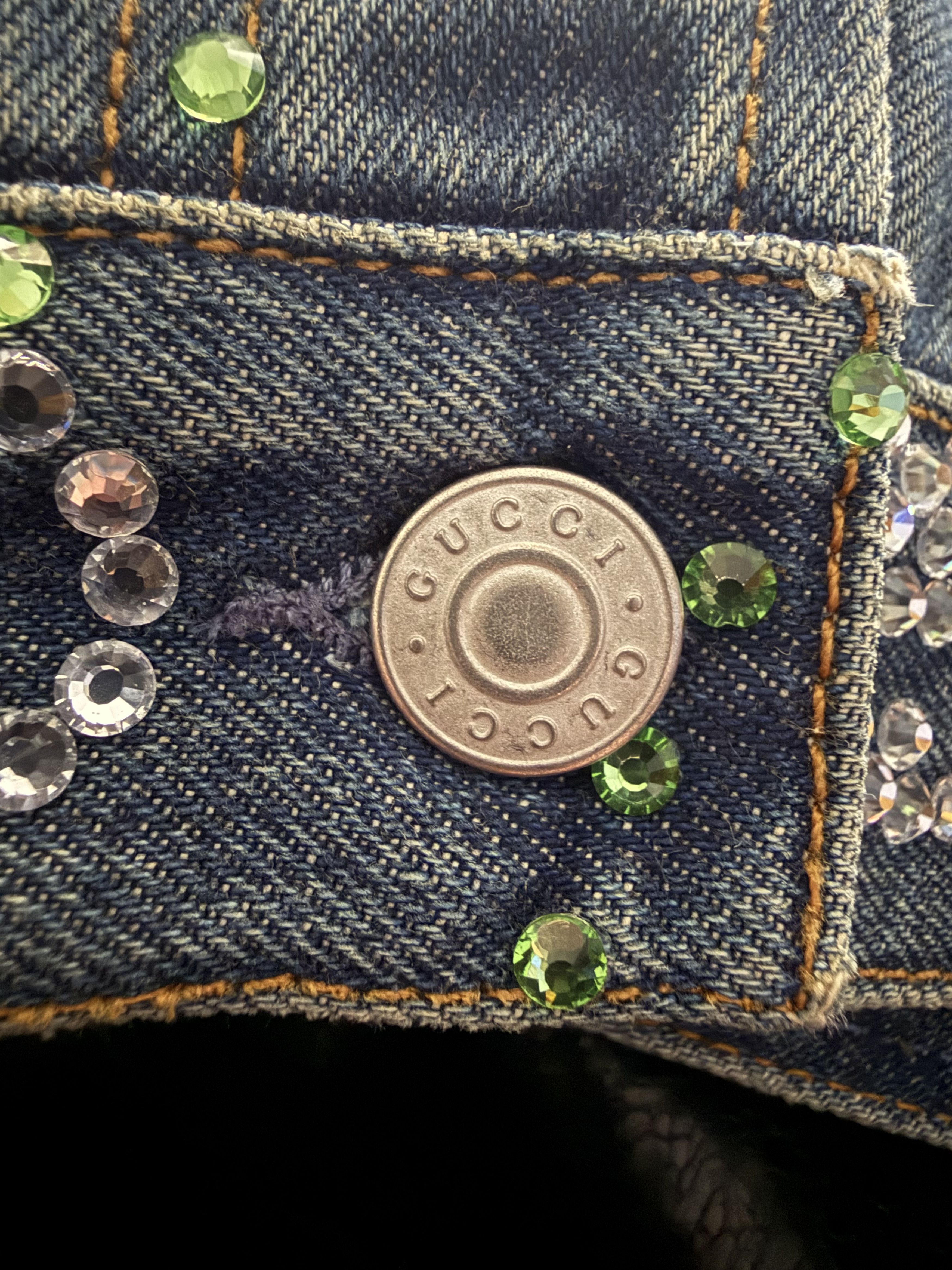 Gucci Runway Fw23/24 Interlocking G Embellished Jeans Size US 32 / EU 48 - 11 Thumbnail