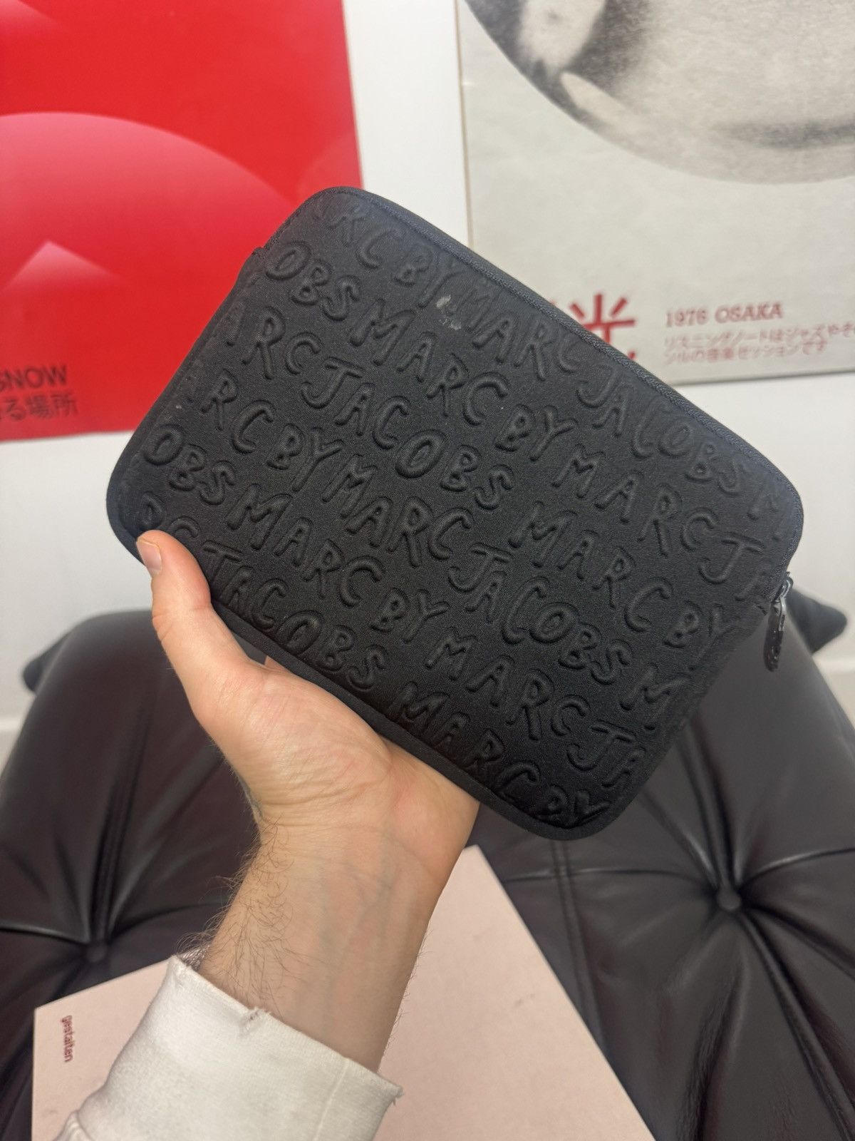 Marc Jacobs Marc Jacobs Cosmetic Pouch Case Bag Workwear Monogram Rare Size ONE SIZE - 3 Thumbnail
