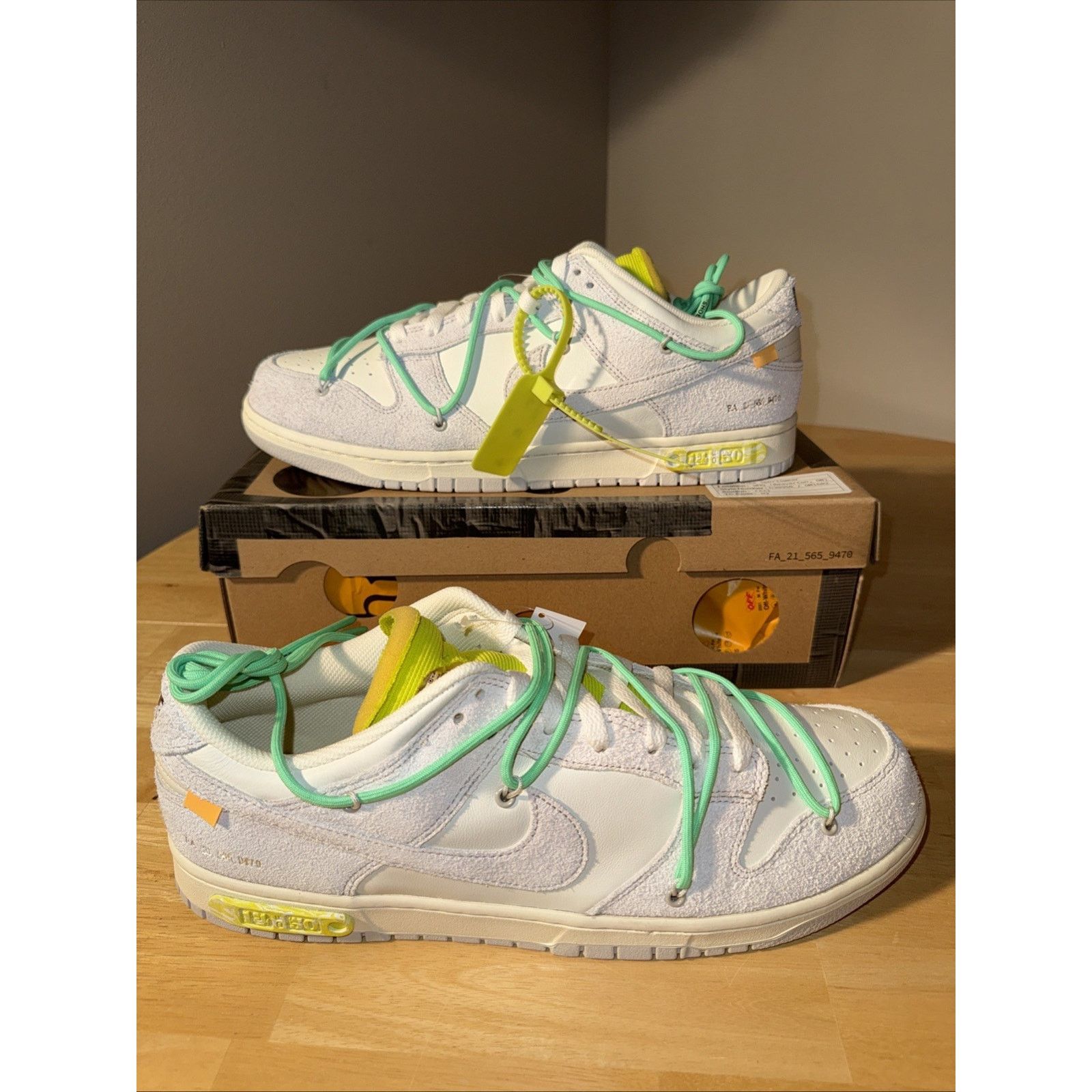 Nike NIKE x OFF WHITE DUNK LOW LOT 14/50 SZ 14 BRAND NEW All OG Size US 14 / EU 47 - 3 Thumbnail