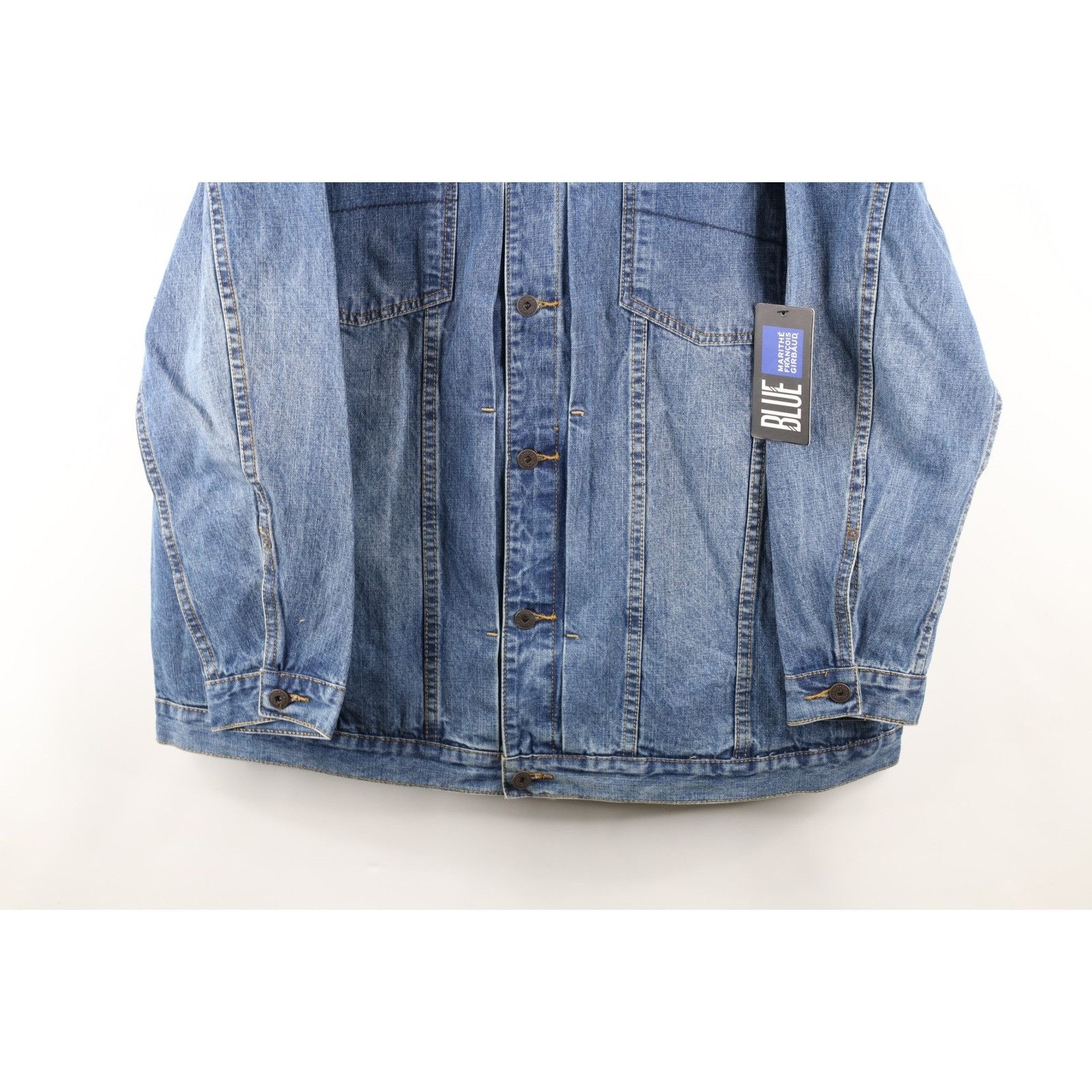 Marithe + Francois Girbaud × Vintage NOS Vintage 90s Marithe Francois Girbaud Denim Jacket 3XL Size US XXL / EU 58 / 5 - 3 Thumbnail