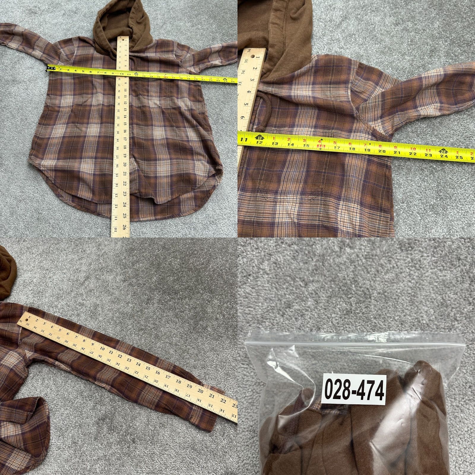 American Eagle Outfitters American Eagle Hoodie Shirt Mens XS Brown Plaid Long Sleeve Button-Up Casual Classic Size US XS / EU 42 / 0 - 8 Thumbnail