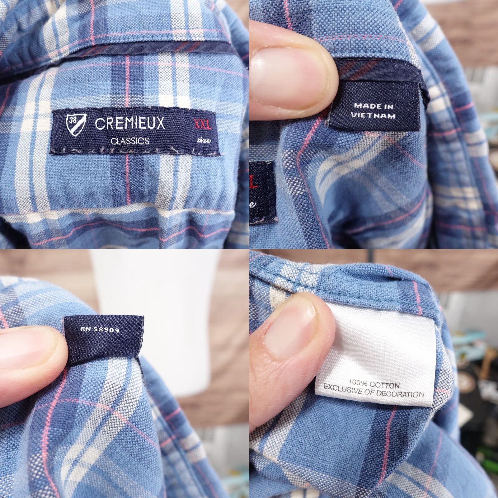 Cremieux Cremieux Shirt Mens 2XL Blue Plaid Button Down Long Sleeve Classic Casual Shirts Shirt Mens 2XL Blue Plaid Button-Down Long Sleeve Embroidered Patch Size US XXL / EU 58 / 5 - 8 Thumbnail