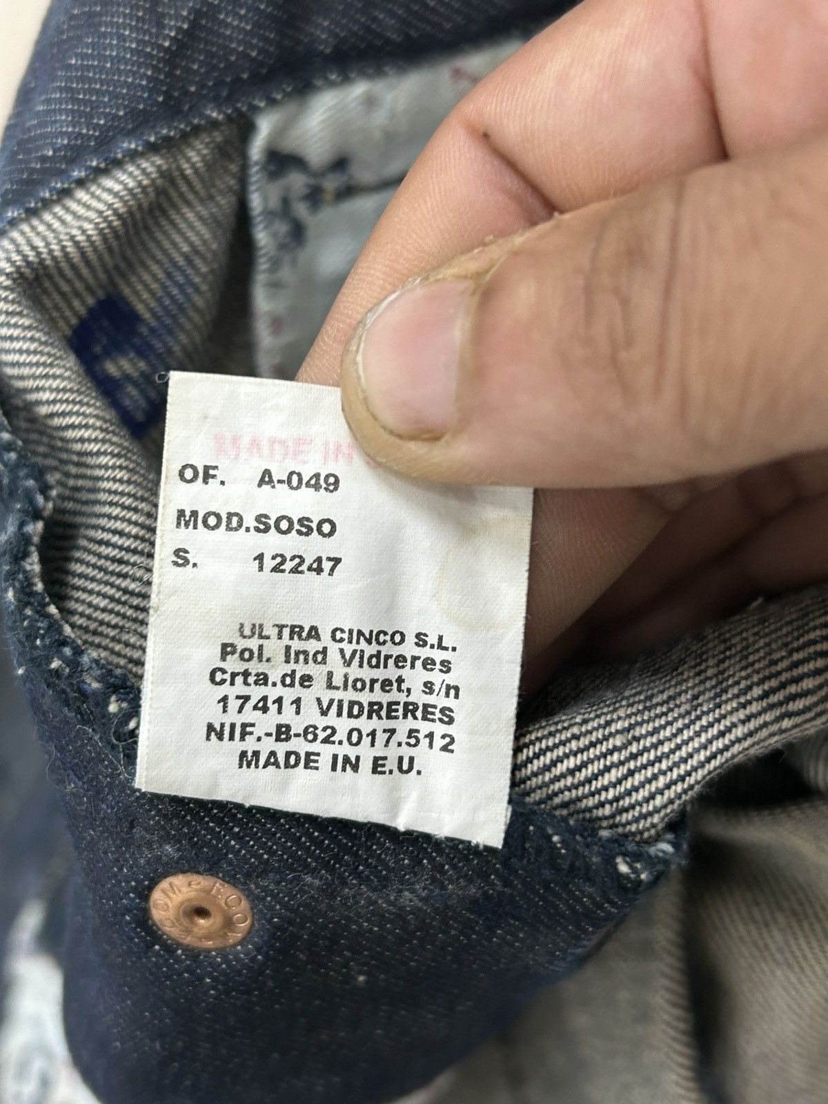Le Grande Bleu (L.G.B.) Vintage Baggy Jeans Bonaventure Brand Mud Washed Size US 31 - 17 Thumbnail