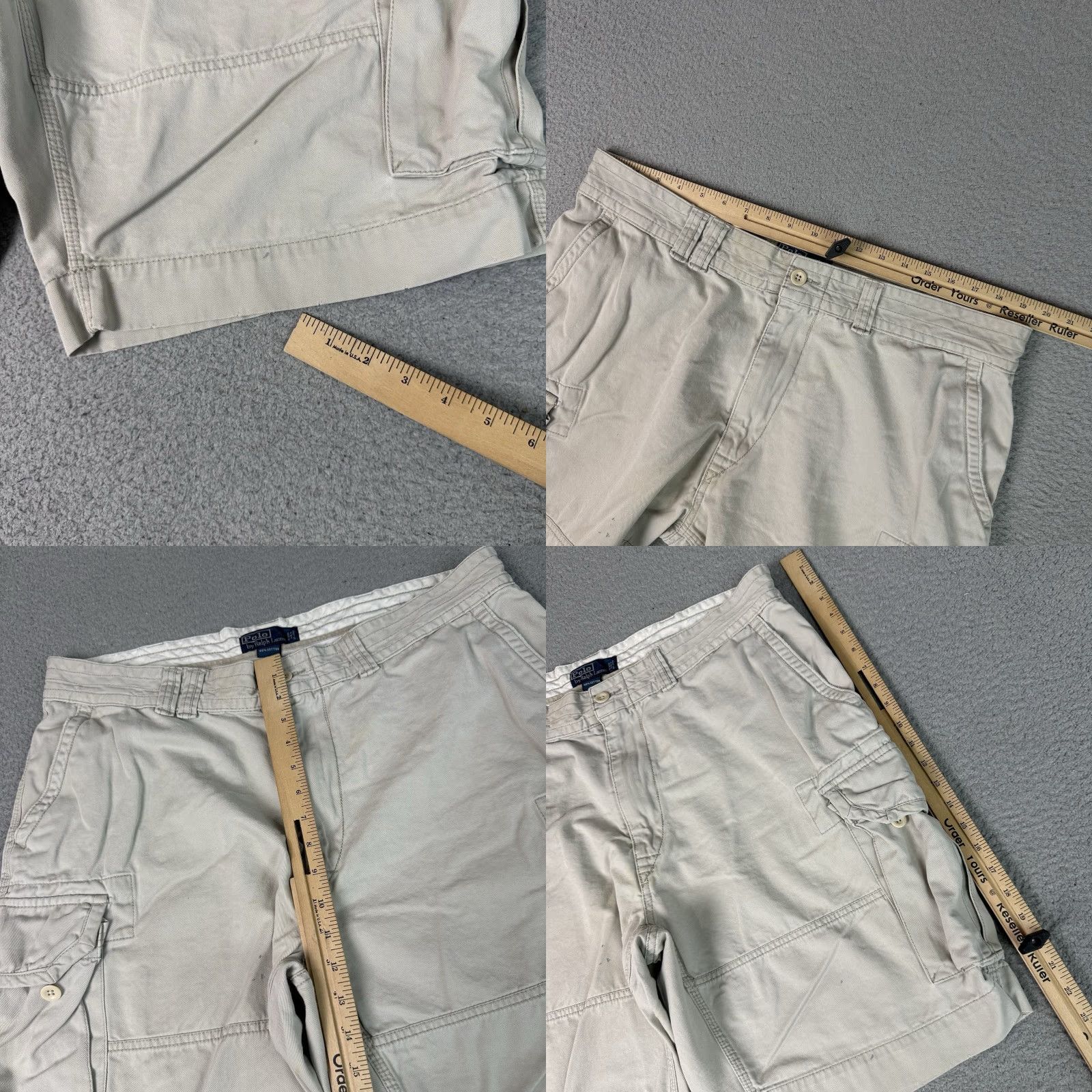 Polo Ralph Lauren VINTAGE Polo Ralph Lauren Cargo Shorts Mens 40 Beige Cargo Pocket Regular 90s Outdoor Preppy Size US L / EU 52-54 / 3 - 9 Thumbnail