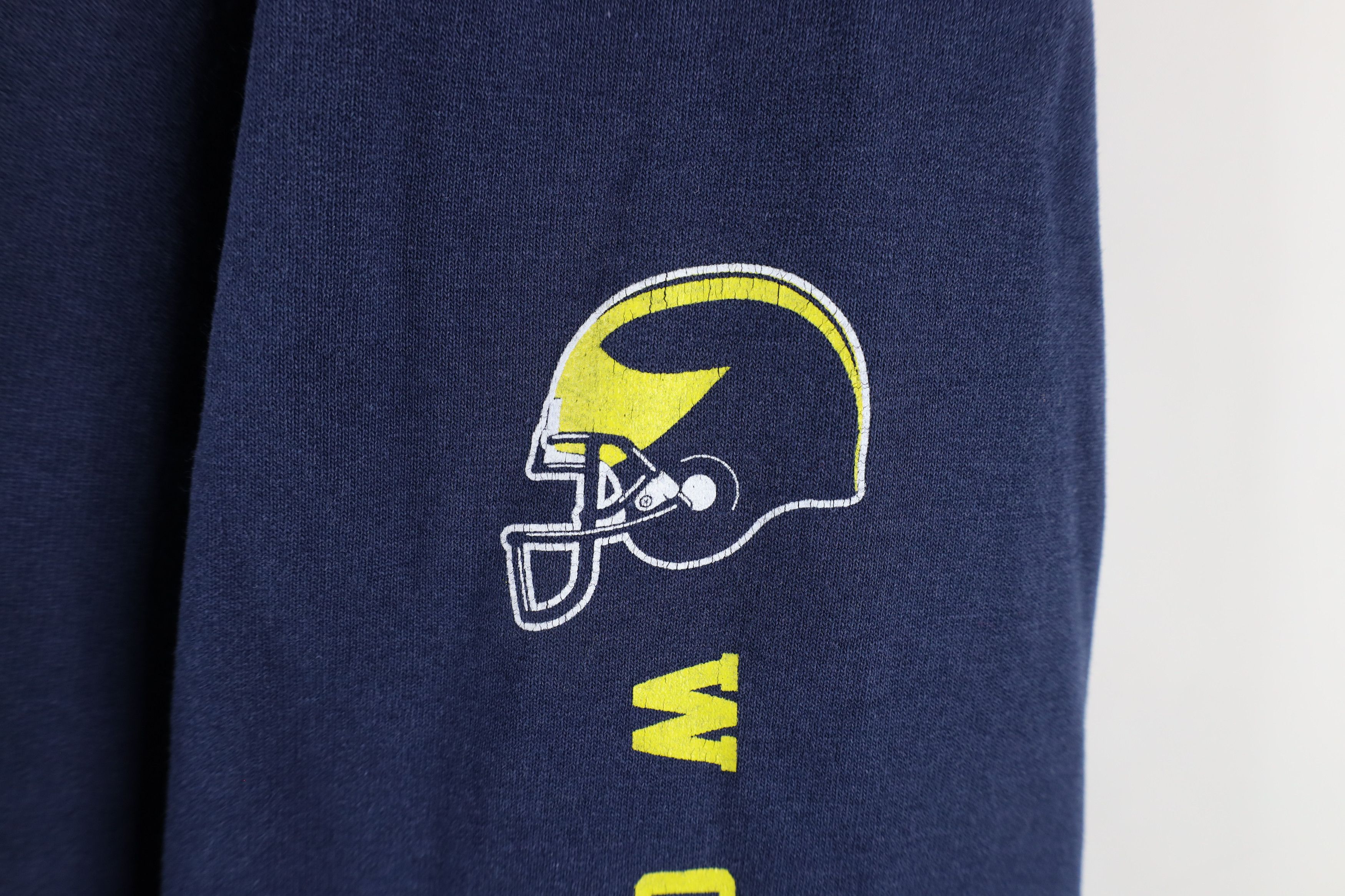 Champion × Vintage Vintage 90s Champion University of Michigan Football Hoodie Size US L / EU 52-54 / 3 - 5 Thumbnail