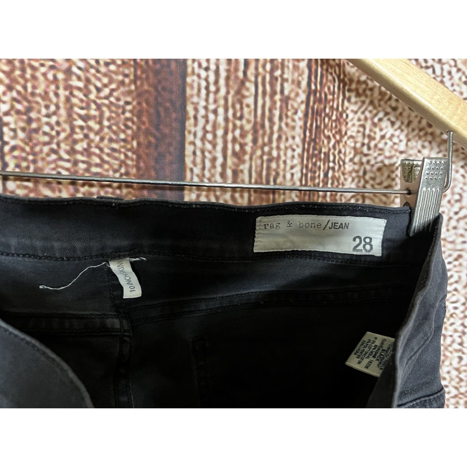 Rag & Bone rag & bone Jeans Skinny Women Black Stretch 28 Denim Regular 10 Inch Inseam 30 inches 零 Size 28" / US 6 / IT 42 - 3 Thumbnail