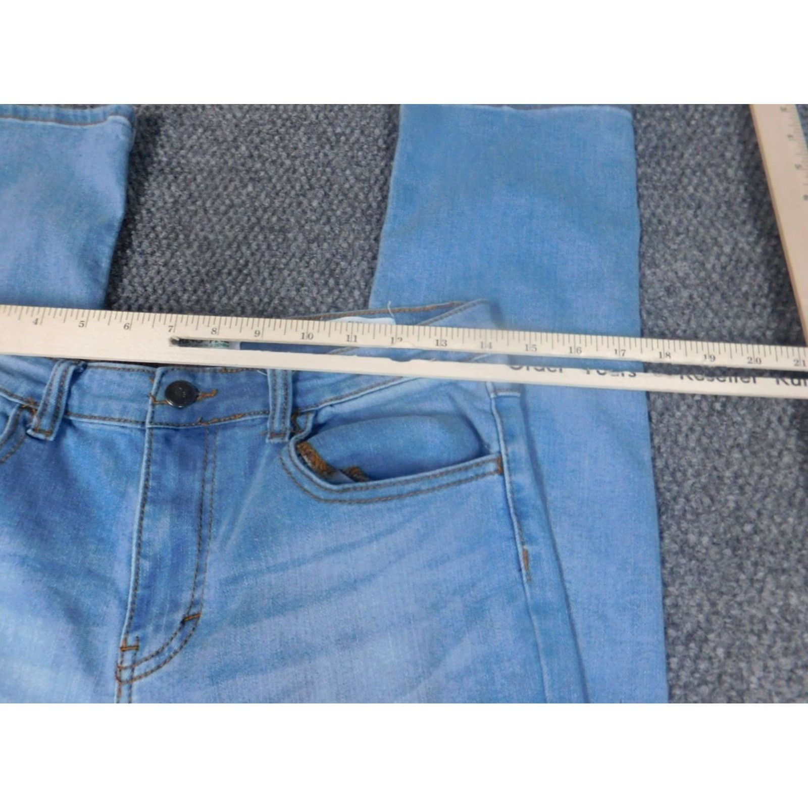 Ring Of Fire Ring of Fire Jeans Womens 28 Slim Denim Blue Straight 28 Inseam 27 Zip Zipper Cotton Polyester Classic Slimming Regular Modern 60s? Size 28" / US 6 / IT 42 - 2 Thumbnail