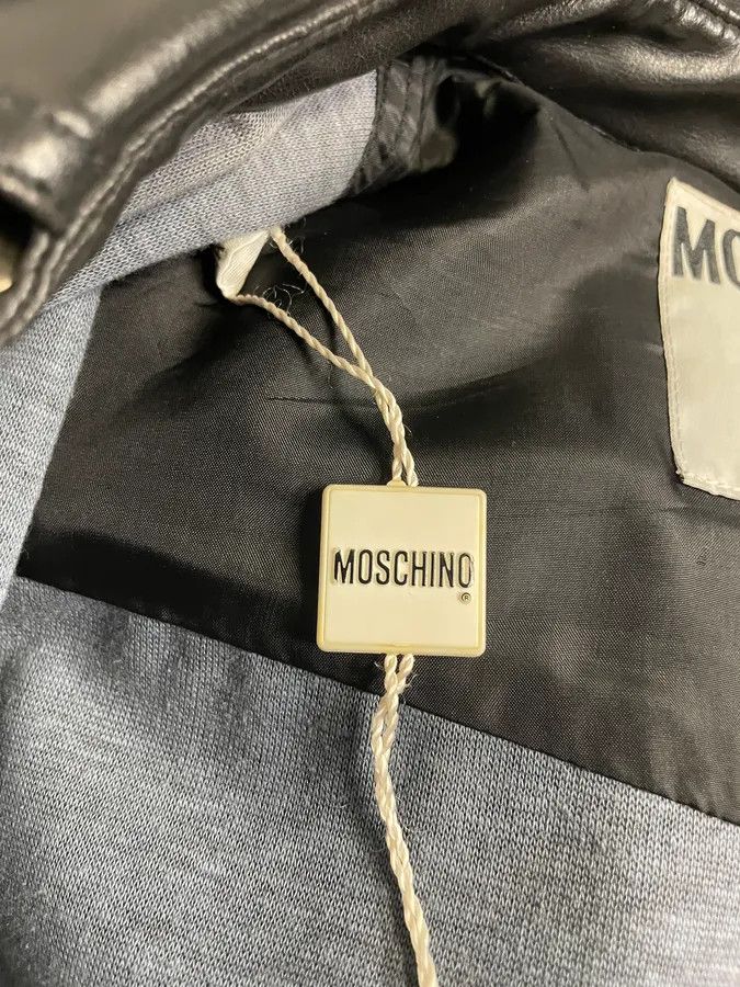Designer × Moschino × Vintage Moschino Sleek Eco Leather Black Shirt Size S / US 4 / IT 40 - 8 Thumbnail