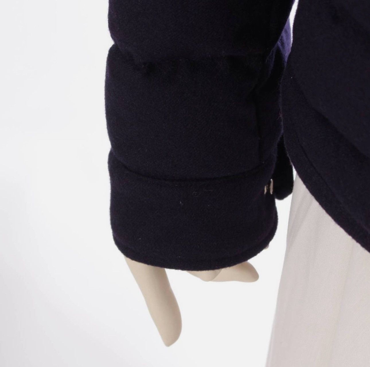 Moncler MIRMANDIX Cashmere Wool Down Jacket Outerwear Navy Size US S / EU 44-46 / 1 - 6 Thumbnail