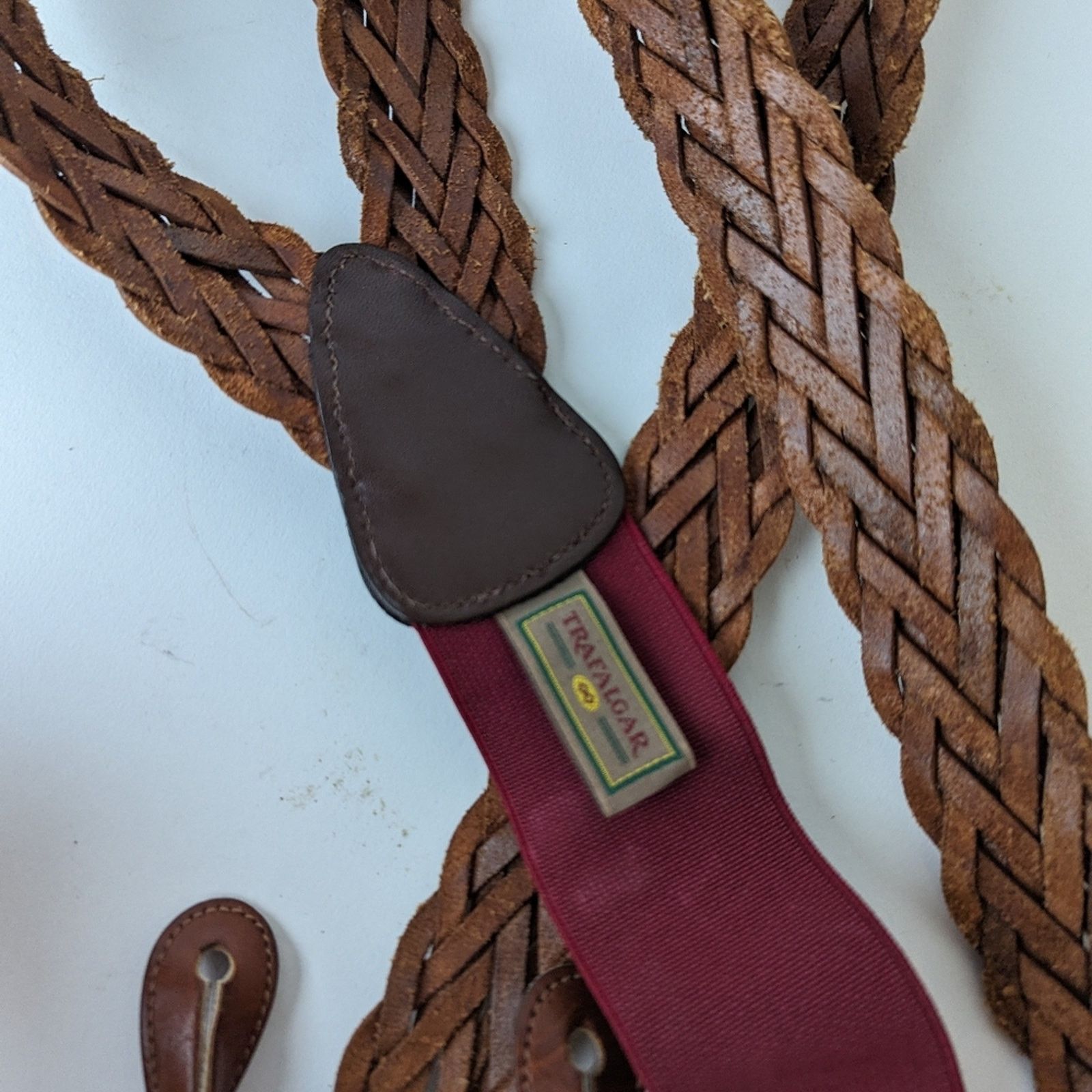 Trafalgar Trafalgar Vintage Leather Braces Suspenders Size ONE SIZE - 5 Thumbnail