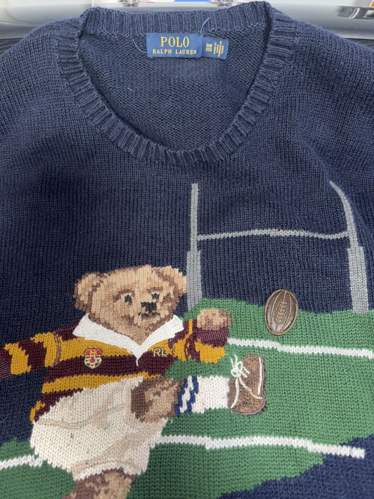 Polo Ralph Lauren Polo Ralph Lauren “Rugby Bear” Sweater Big & Tall 3XL Size US XXL / EU 58 / 5 - 2 Thumbnail