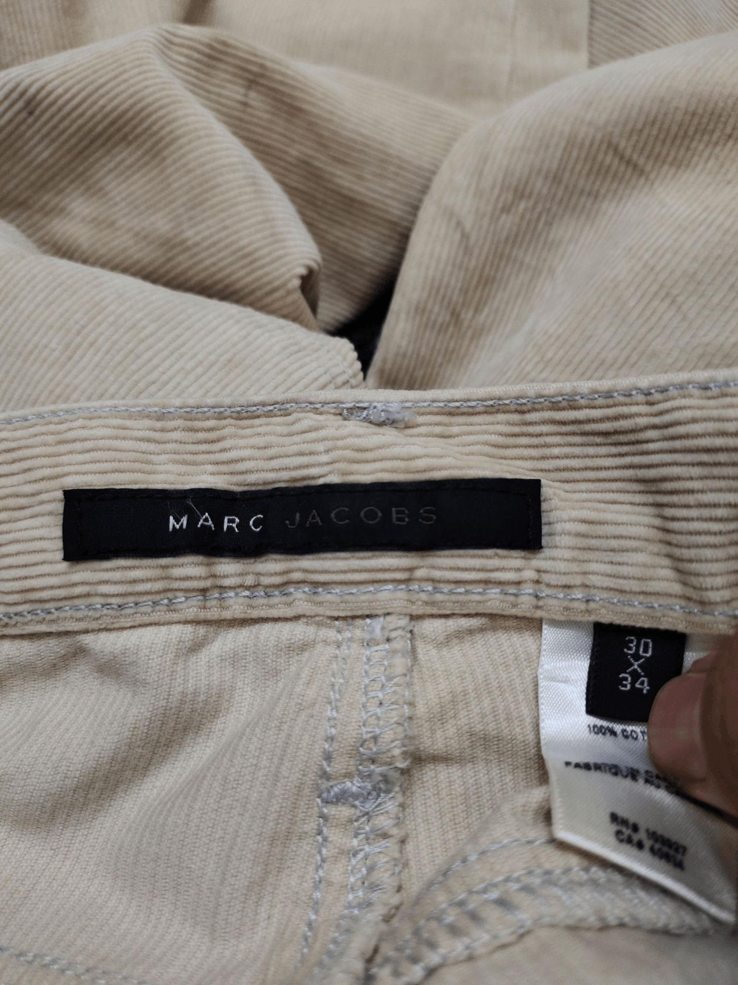 Marc Jacobs 1990s Marc Jacobs Double Knee Patchwork Corduroy Denim Pants Size US 30 / EU 46 - 17 Thumbnail