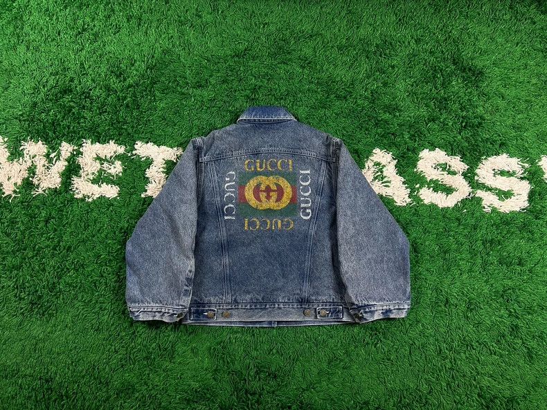 Gucci Gucci Rhinestone retro logo denim cotton jacket 2503-Nextar Size US S / EU 44-46 / 1 - 1 Thumbnail