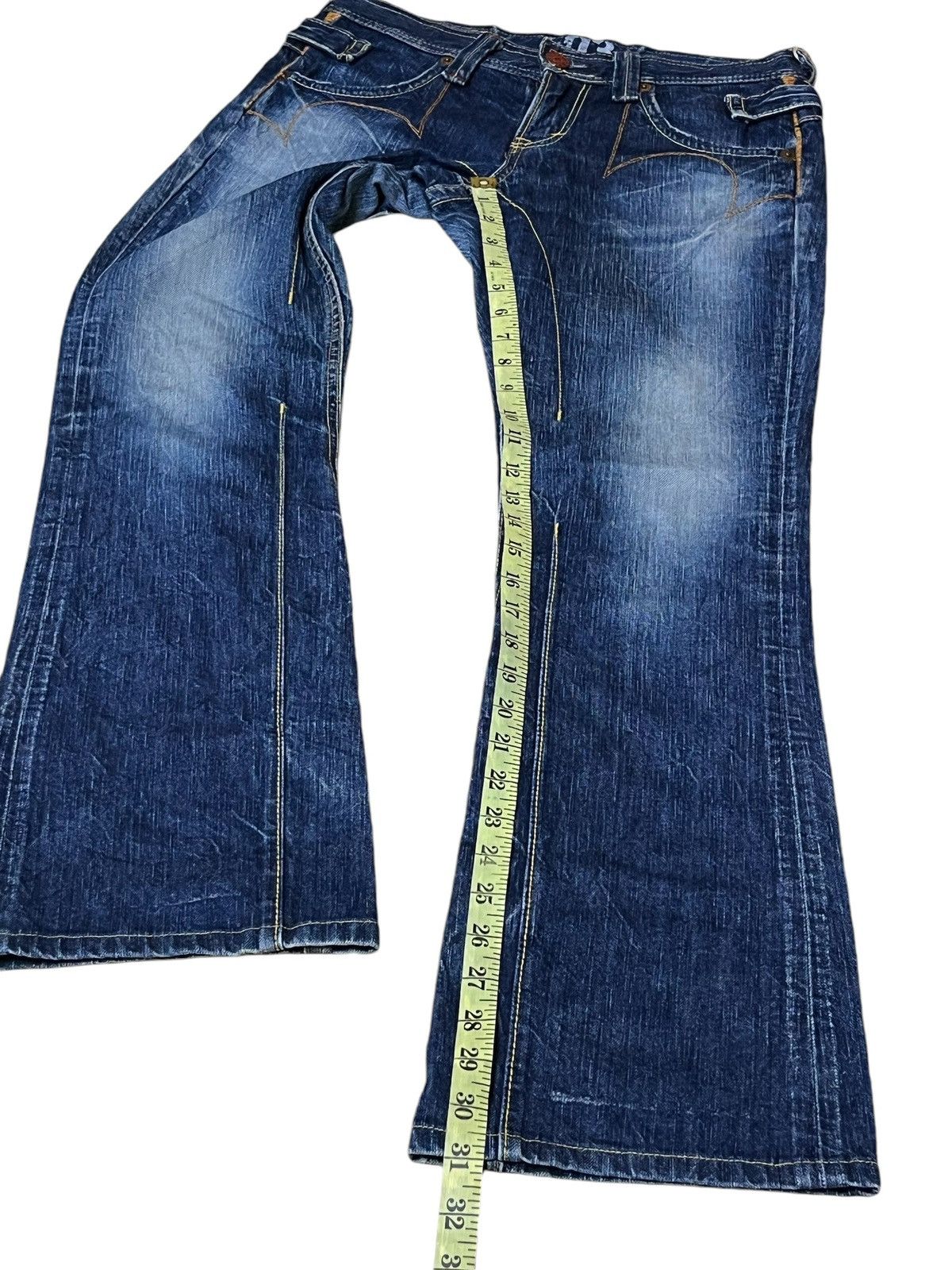 Edwin FLARED🔥VINTAGE EDWIN 503 MADE IN JAPAN BLUE TRIP JEANS Size US 30 / EU 46 - 15 Thumbnail
