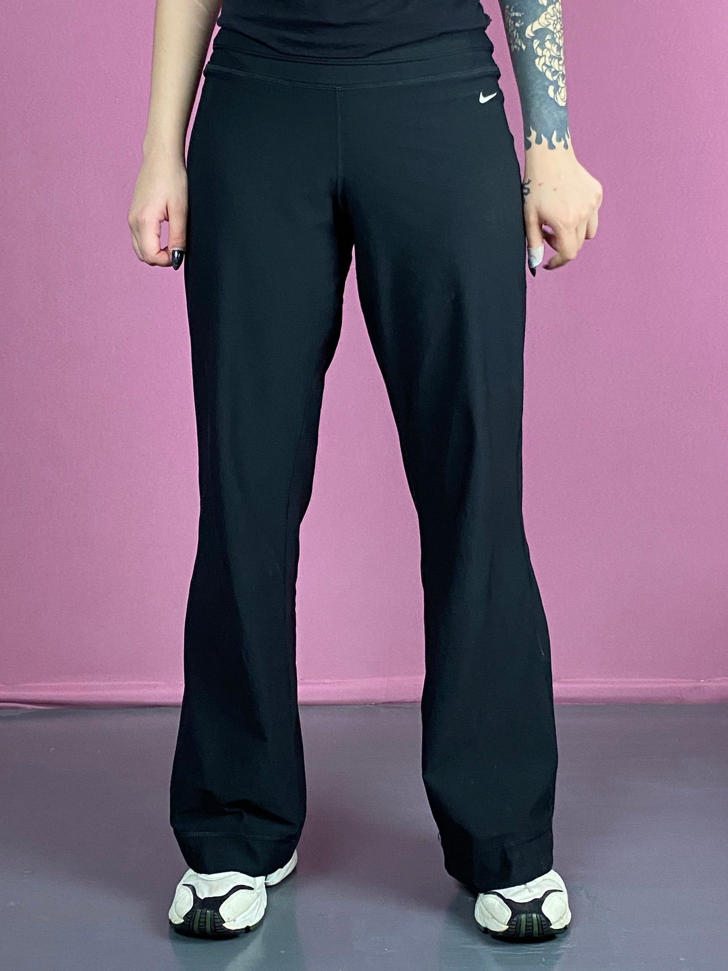 Nike × Vintage Nike Vintage Women's High Waist Flare Leggings - L Size 28" / US 6 / IT 42 - 2 Thumbnail