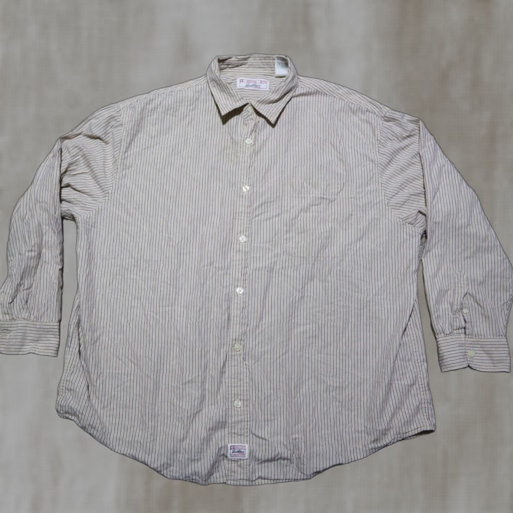 Levi's Levi's Brown Stripped Button-Up Shirt Long Sleeve Adult Mens 2X Cotton Flannel Plaid 50/52 Big & Tall Shirt Mens Brown 2X Size US XXL / EU 58 / 5 - 1 Thumbnail