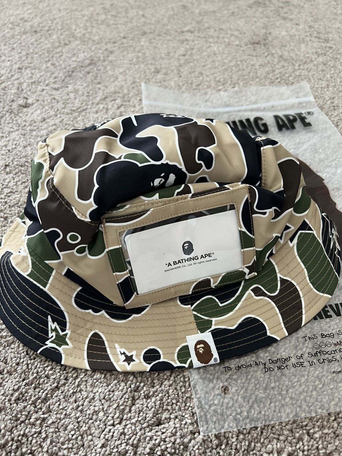 Bape Brand new A bathing ape Bape sta camo pocket hat large Size ONE SIZE - 4 Thumbnail
