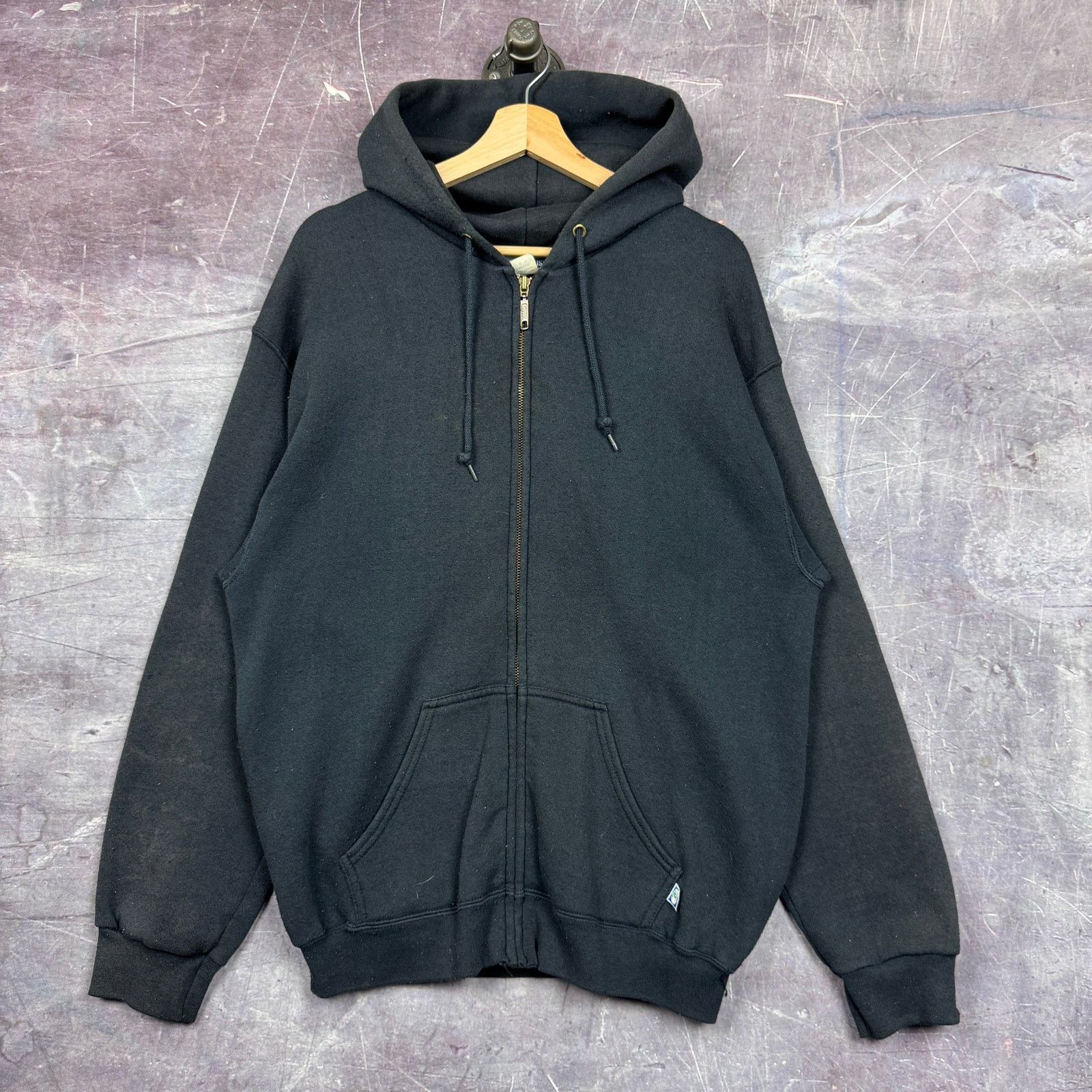 Streetwear × Vintage Phantom troupe zip up (washed black