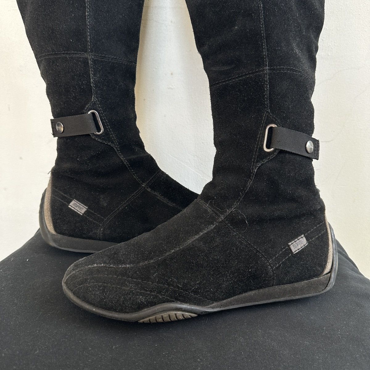 Esprit Vintage high boots Esprit moto biker lace leather shoes core Size US 9 / IT 39 - 4 Thumbnail